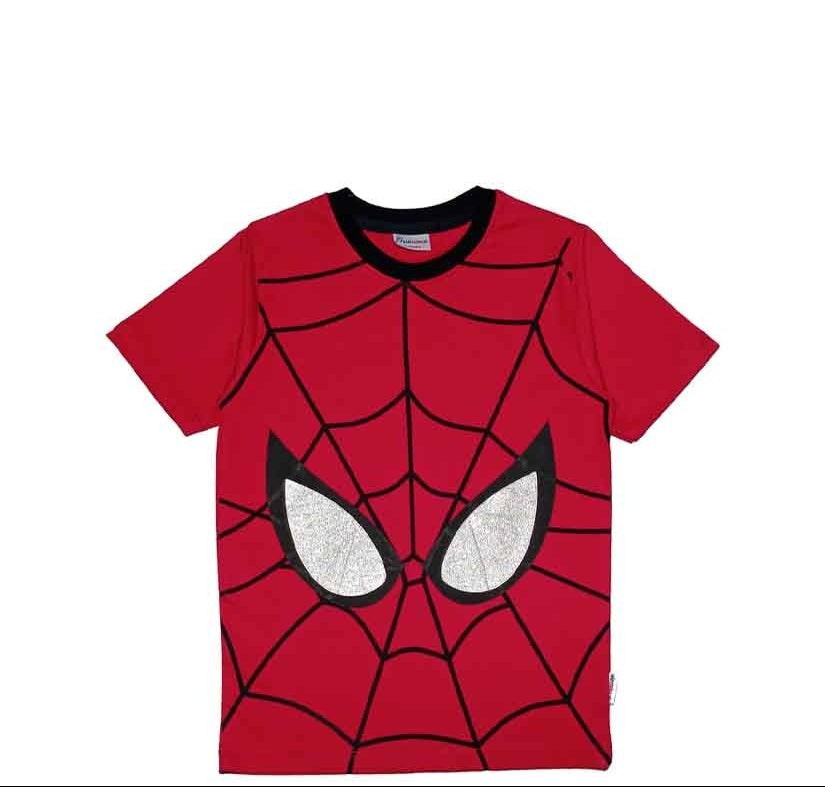 Spider Cobweb Tee Shirt - Red