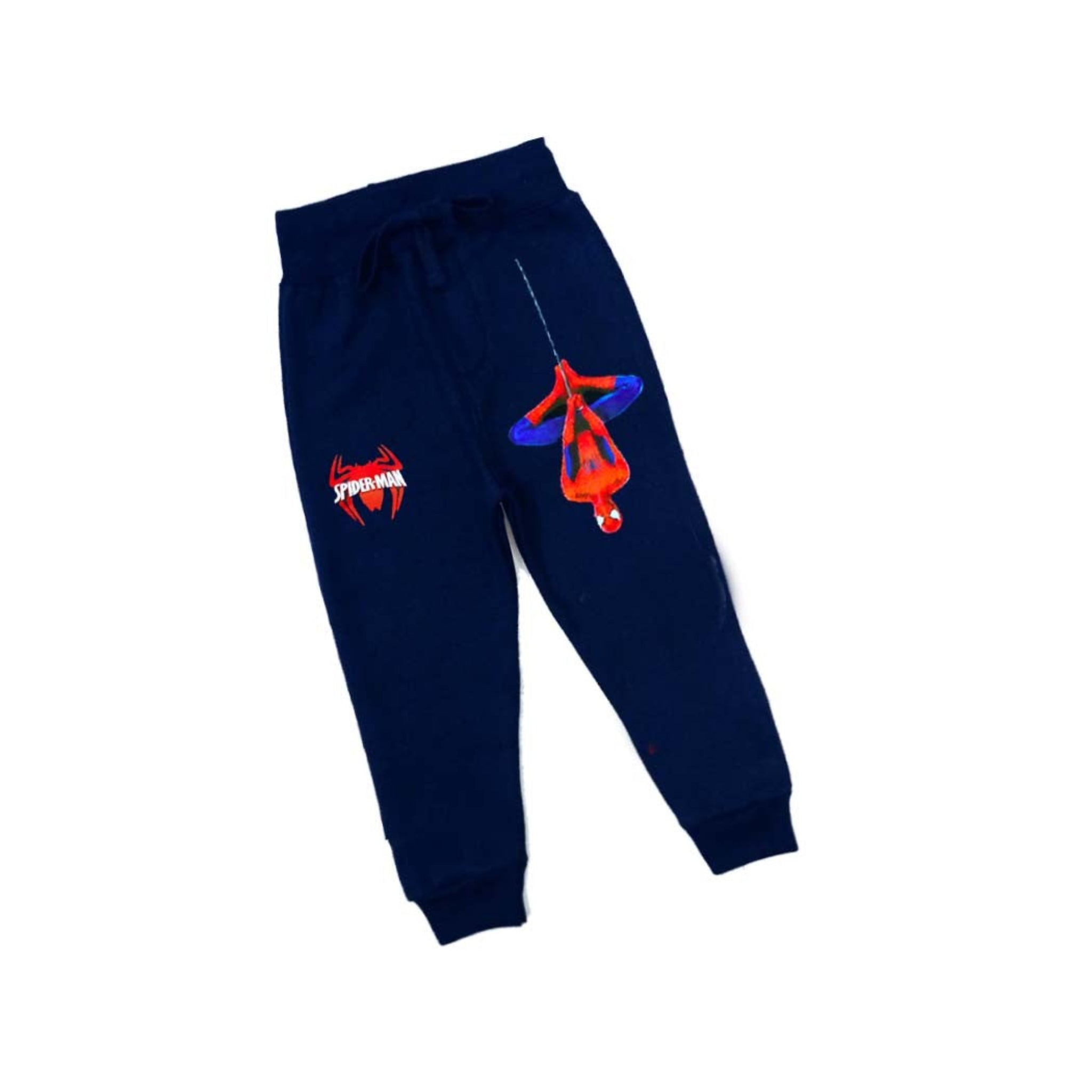 Spiderman With Spider Logo Fleece Trouser - Navy Blue