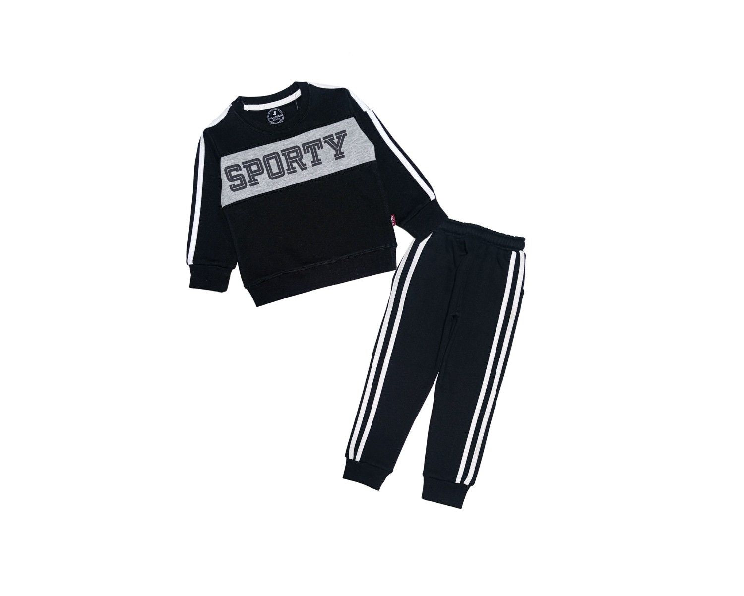 Sporty Pennal Fleece Tracksuit - Black
