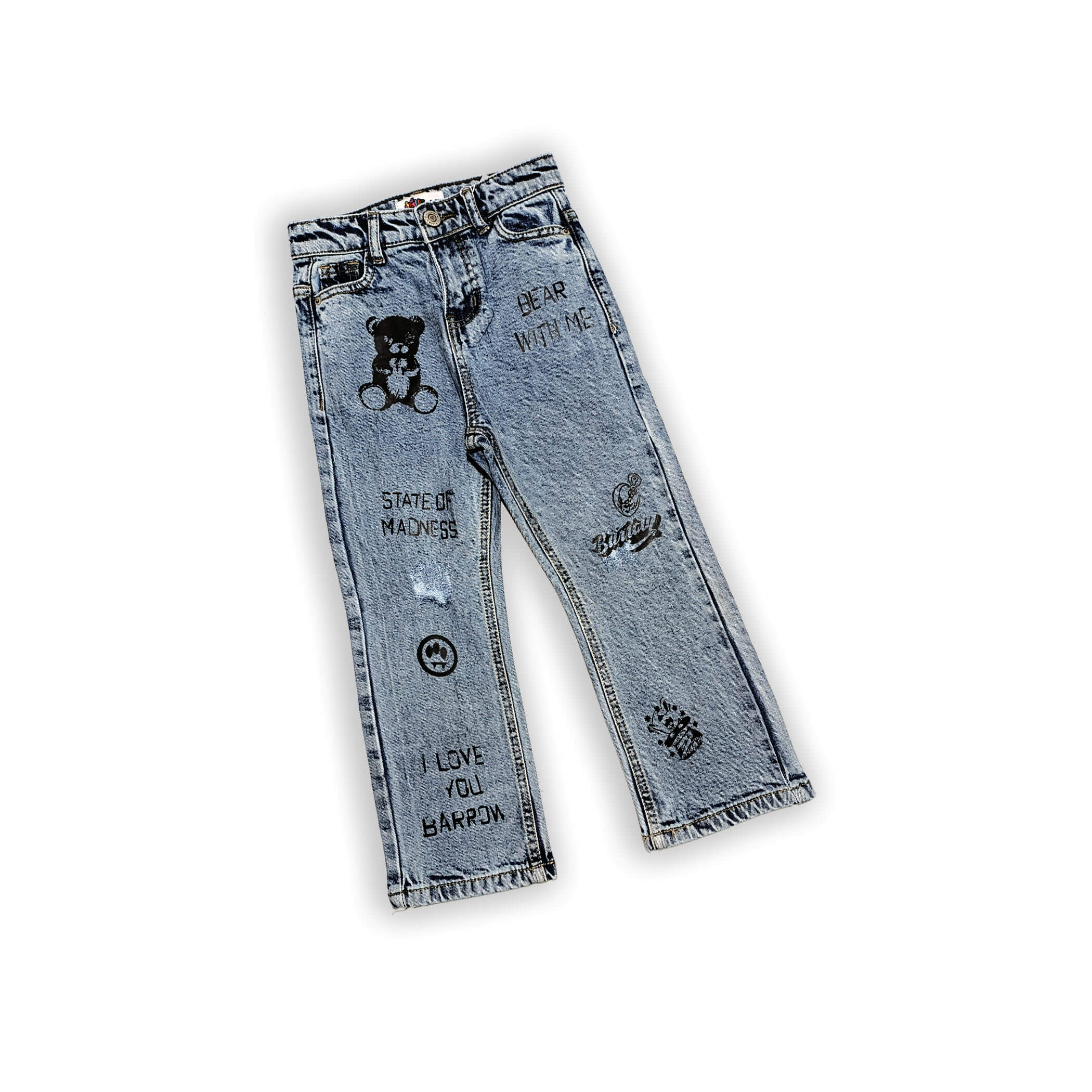 State of Mind Straight Fit Denim  Pant - Ice Blue