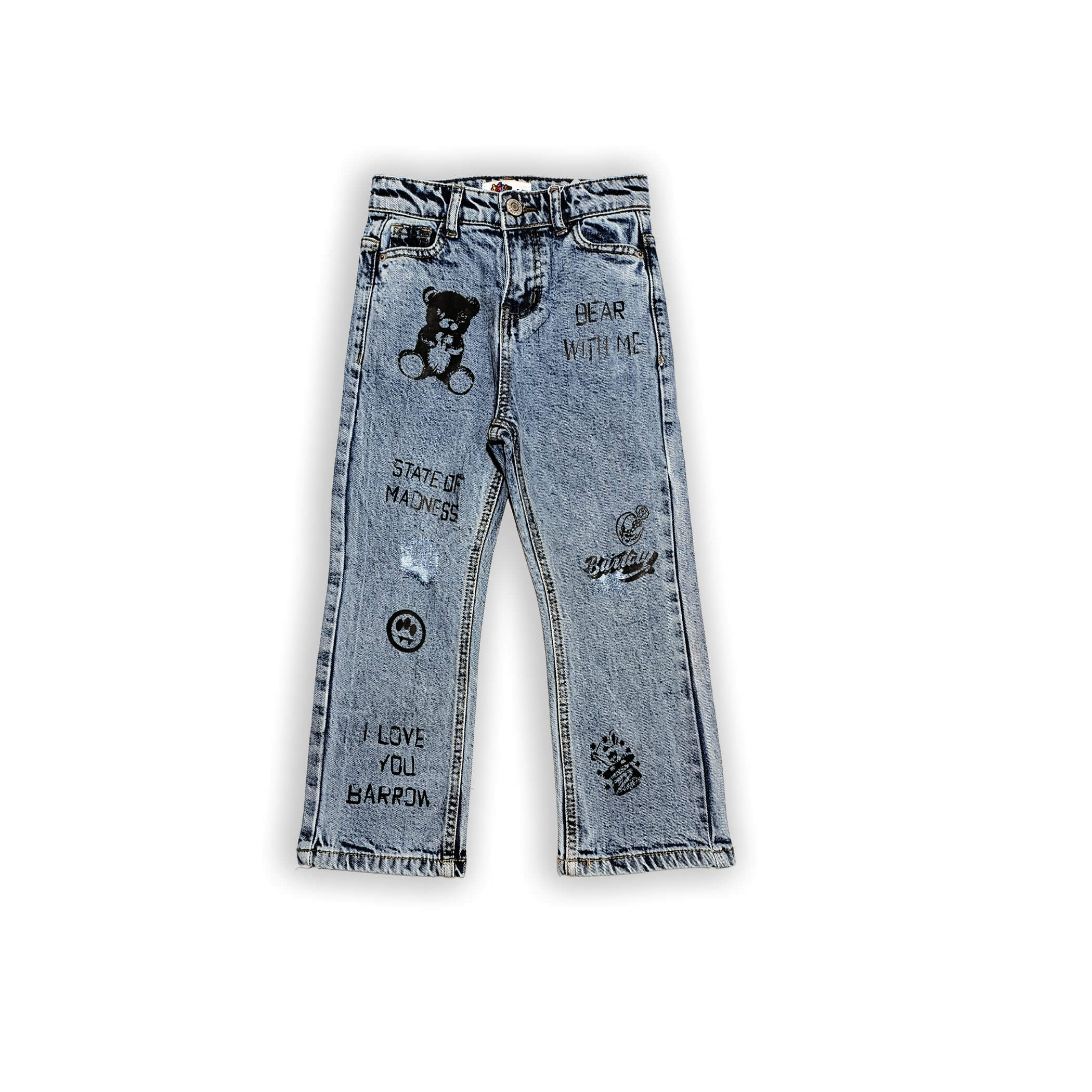 State of Mind Straight Fit Denim  Pant - Ice Blue