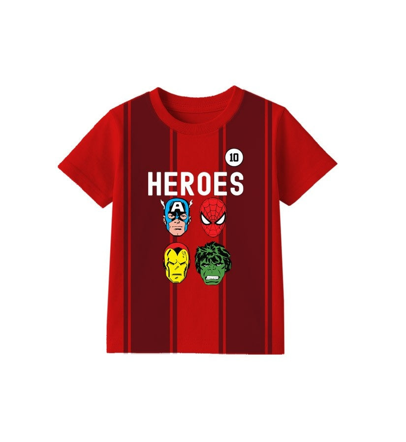 StripsWithHeroesLogoTeeShirt-Red