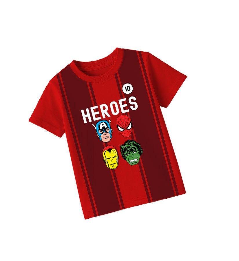 StripsWithHeroesLogoTeeShirt-Red1