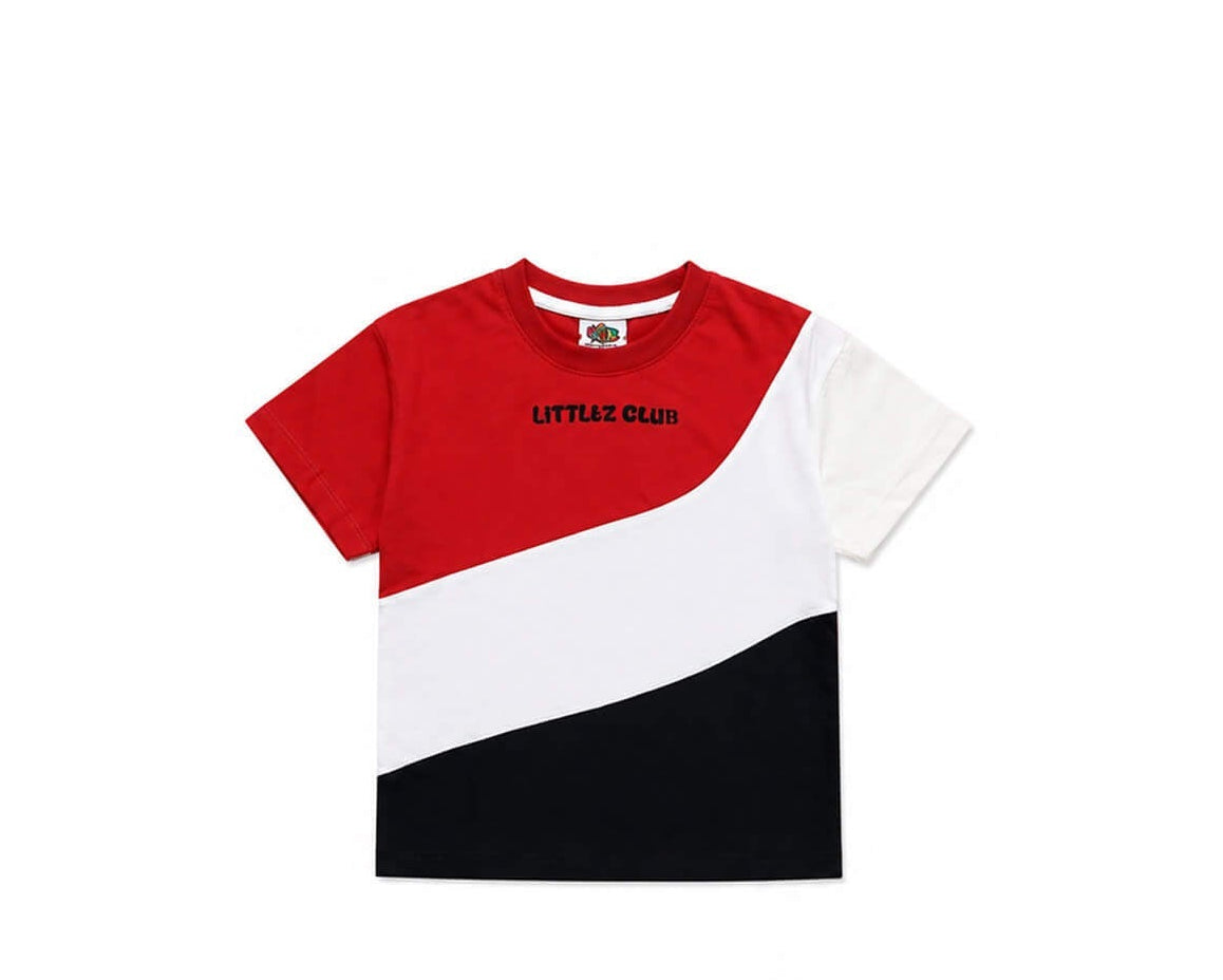 Littlez Club Printed Stylish Penal Tee Shirt - Red