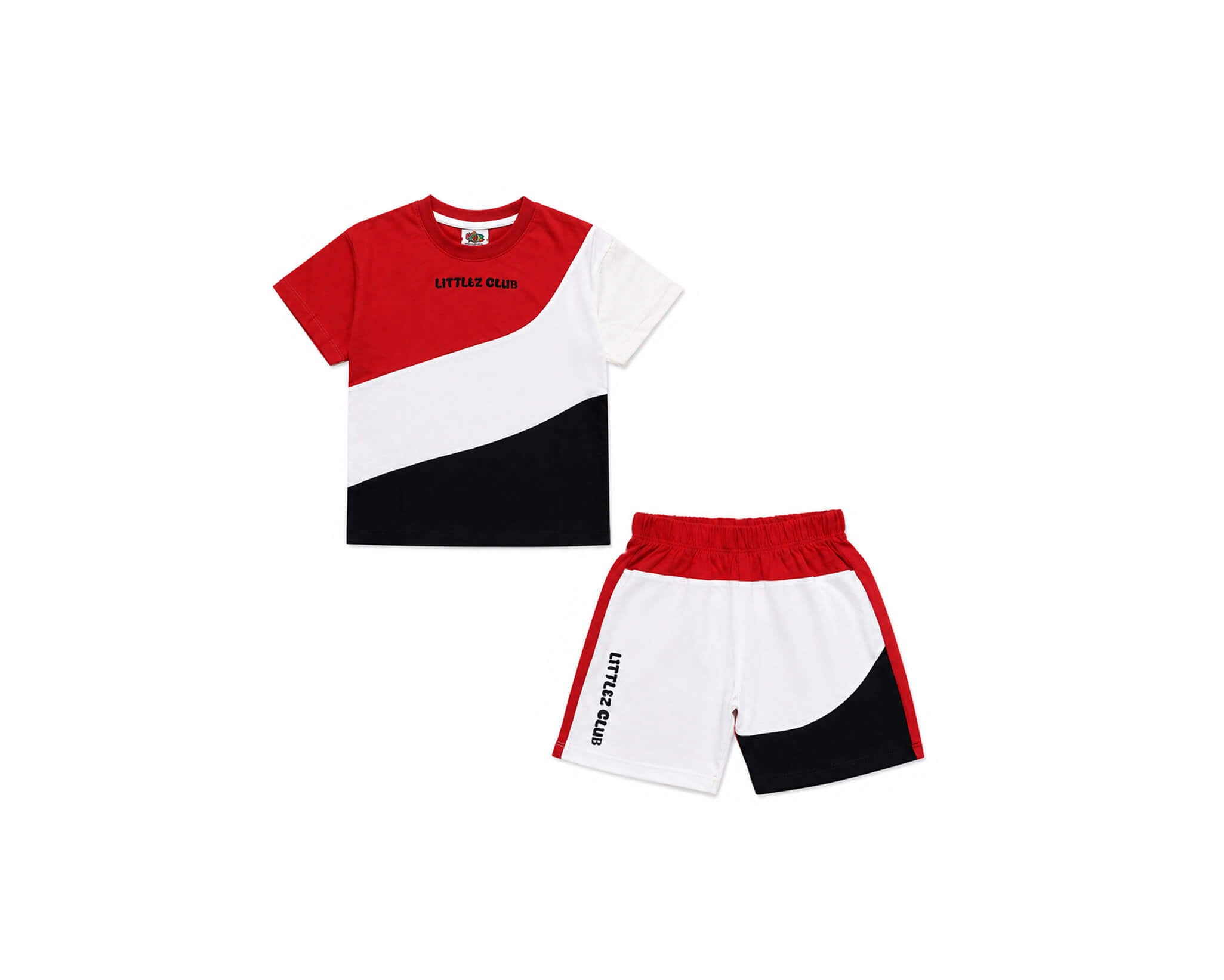 StylishPenalLittlezClubPrintedTee_Short-Red_White