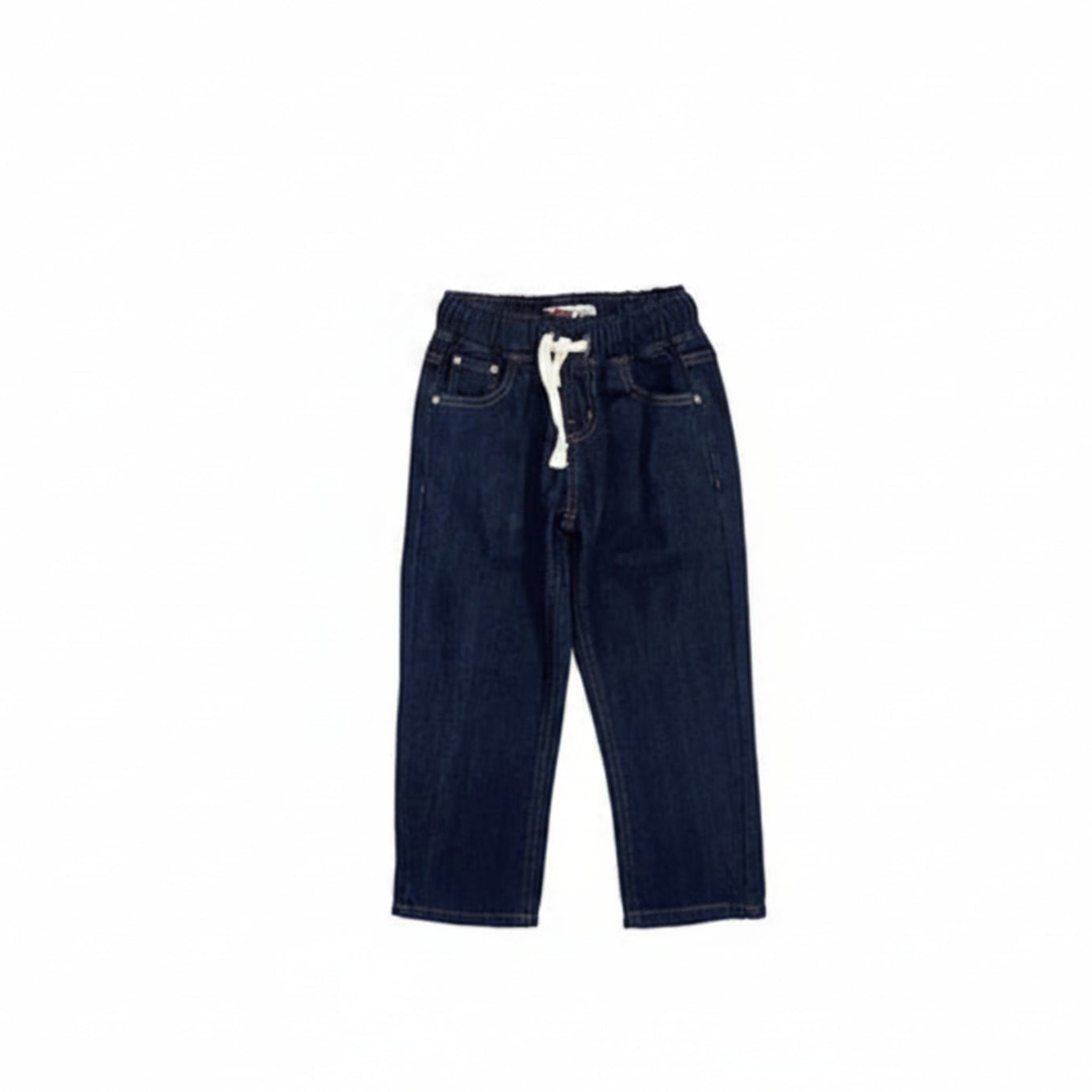 Stylish Boys' Denim Elastic Waist Jeans - Dark Blue