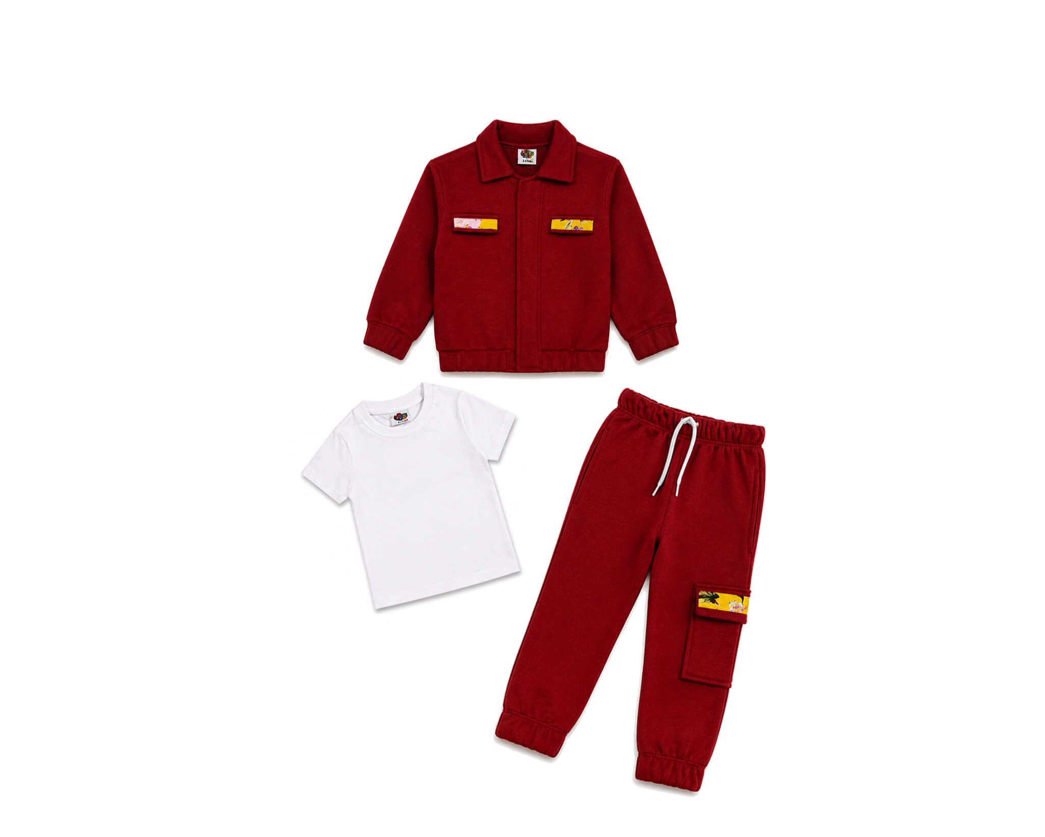 Stylish Coat with Inner & Flap Pocket Trouser - Maroon1