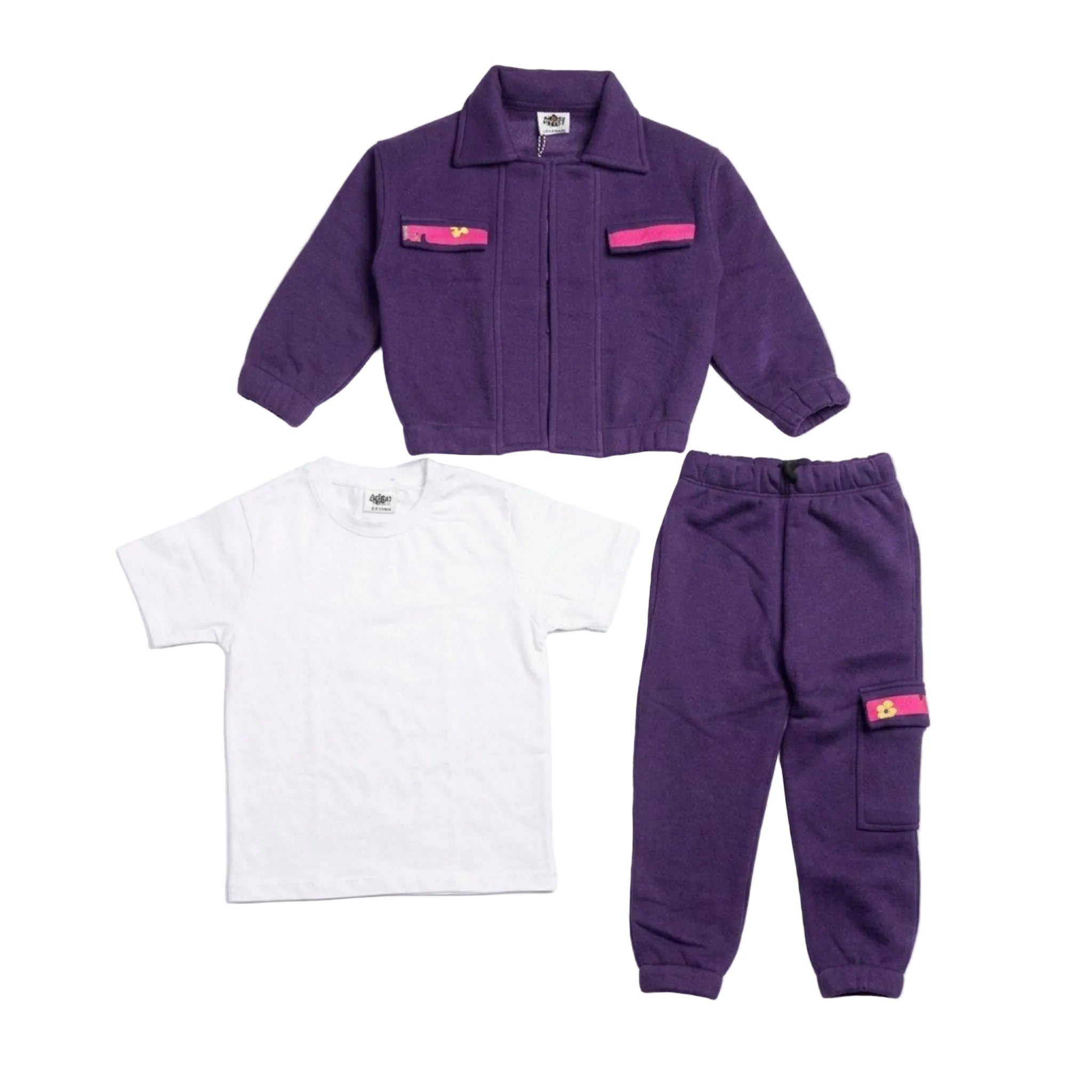 Stylish Coat with Inner & Flap Pocket Trouser - Purpal