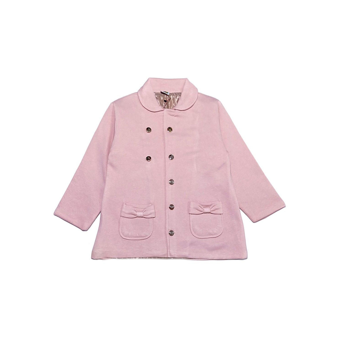 Stylish Round Coller Fleece Coat - Rose Pink