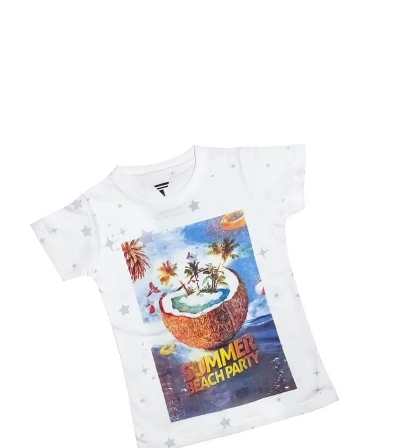 Summer Beach Party Tee Shirt - White