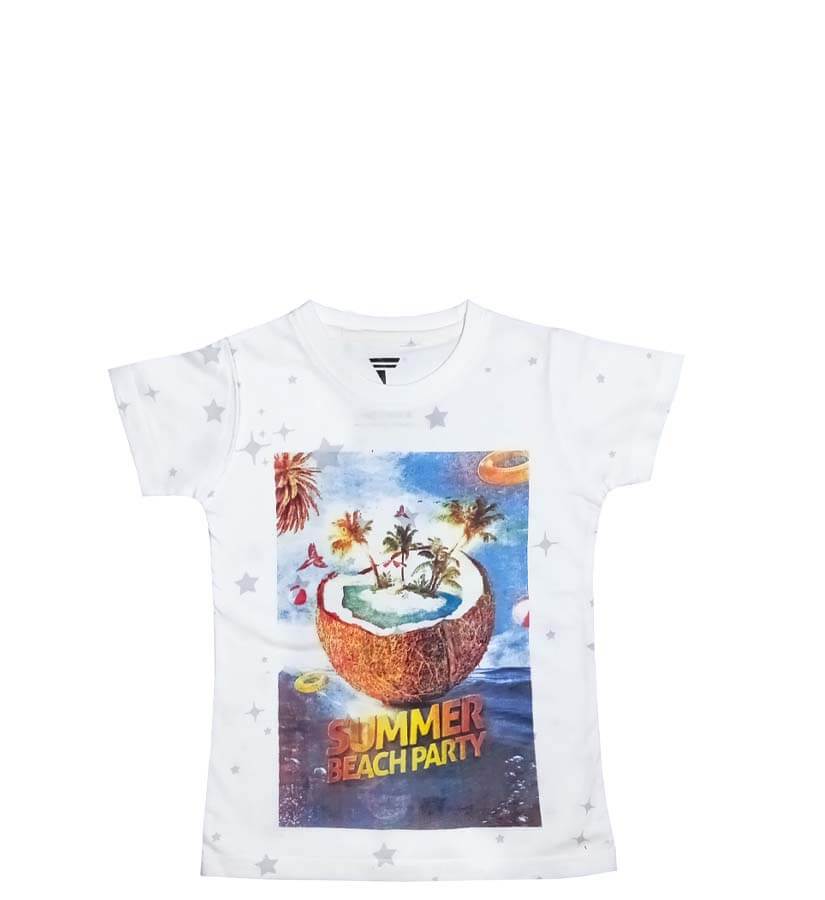 Summer Beach Party Tee Shirt - White