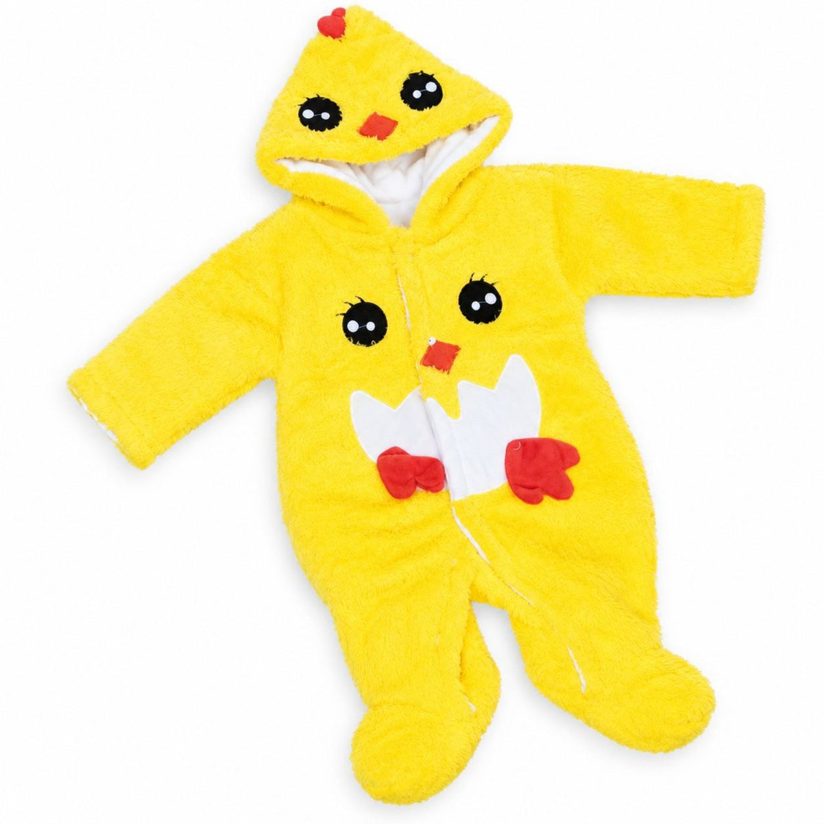 Sunny Chick Hooded Romper - Yellow