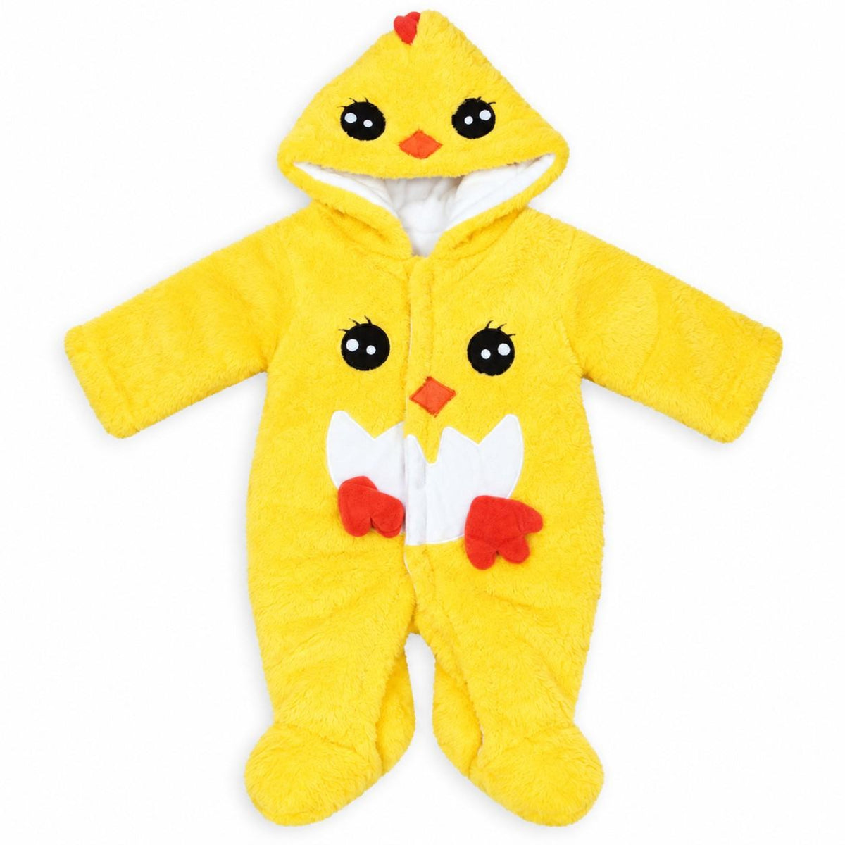 Sunny Chick Hooded Romper - Yellow