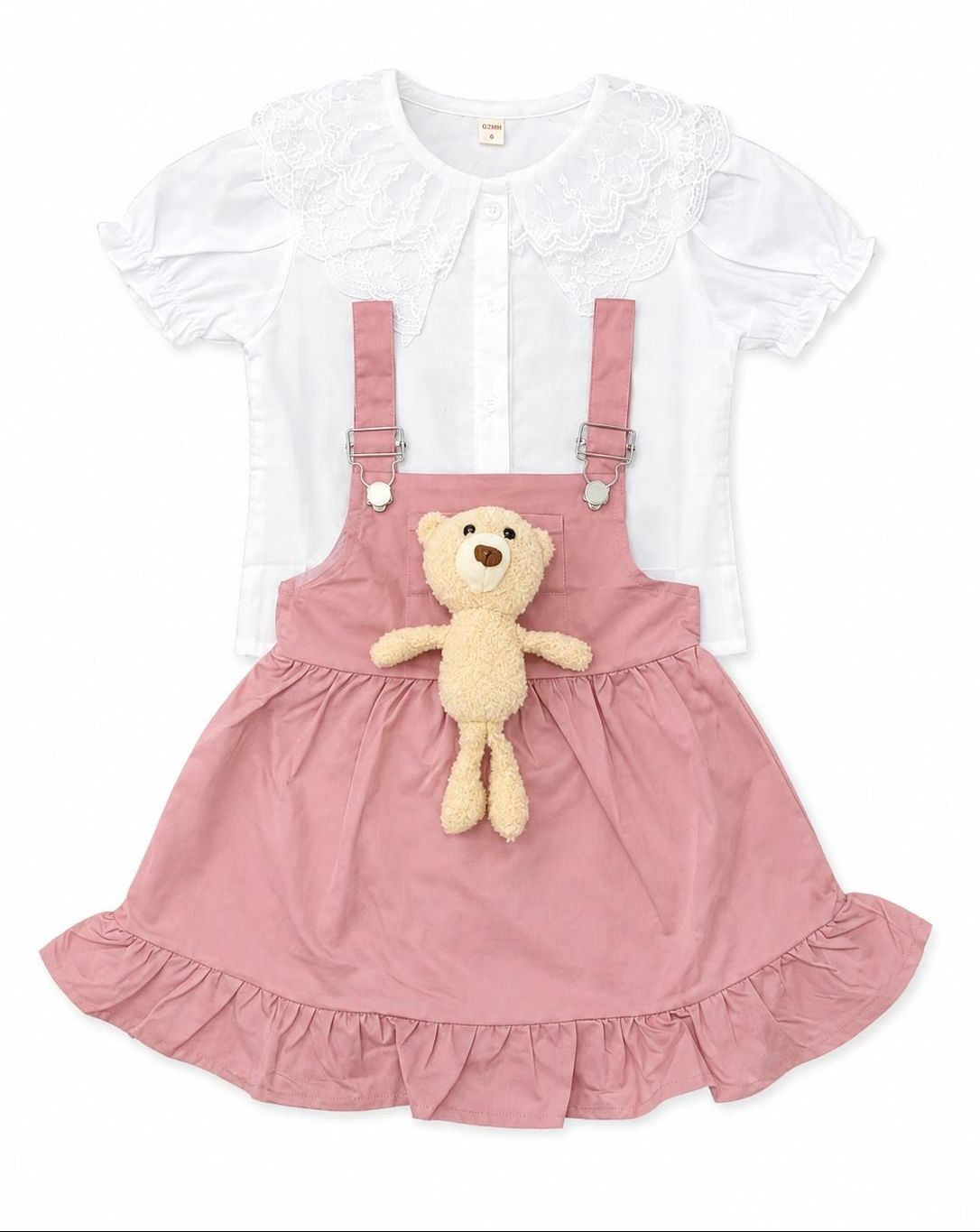 Teady Bear Galace Frock with Frill Shirt-1
