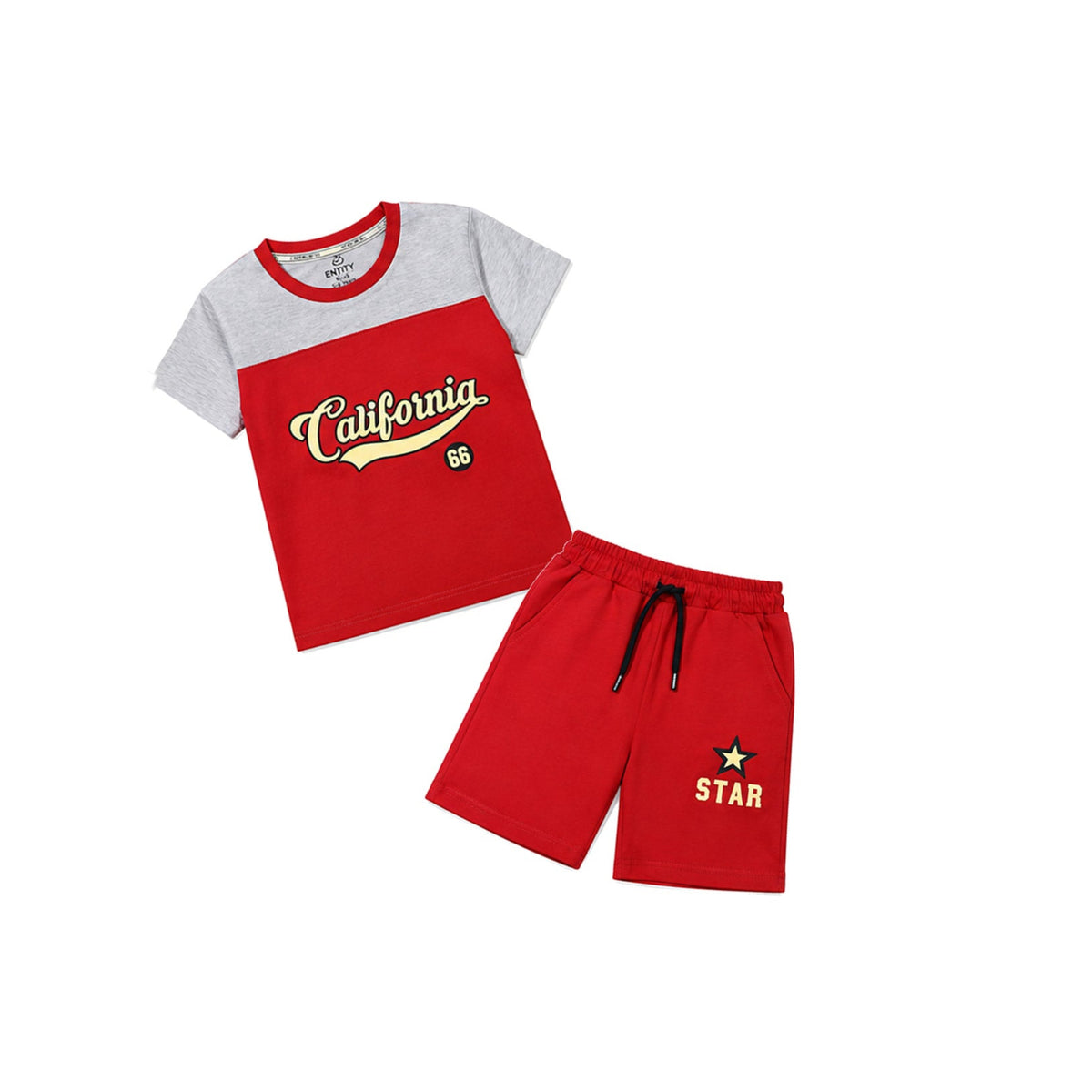Tee & Short California 66 Cotton Jersey - Red