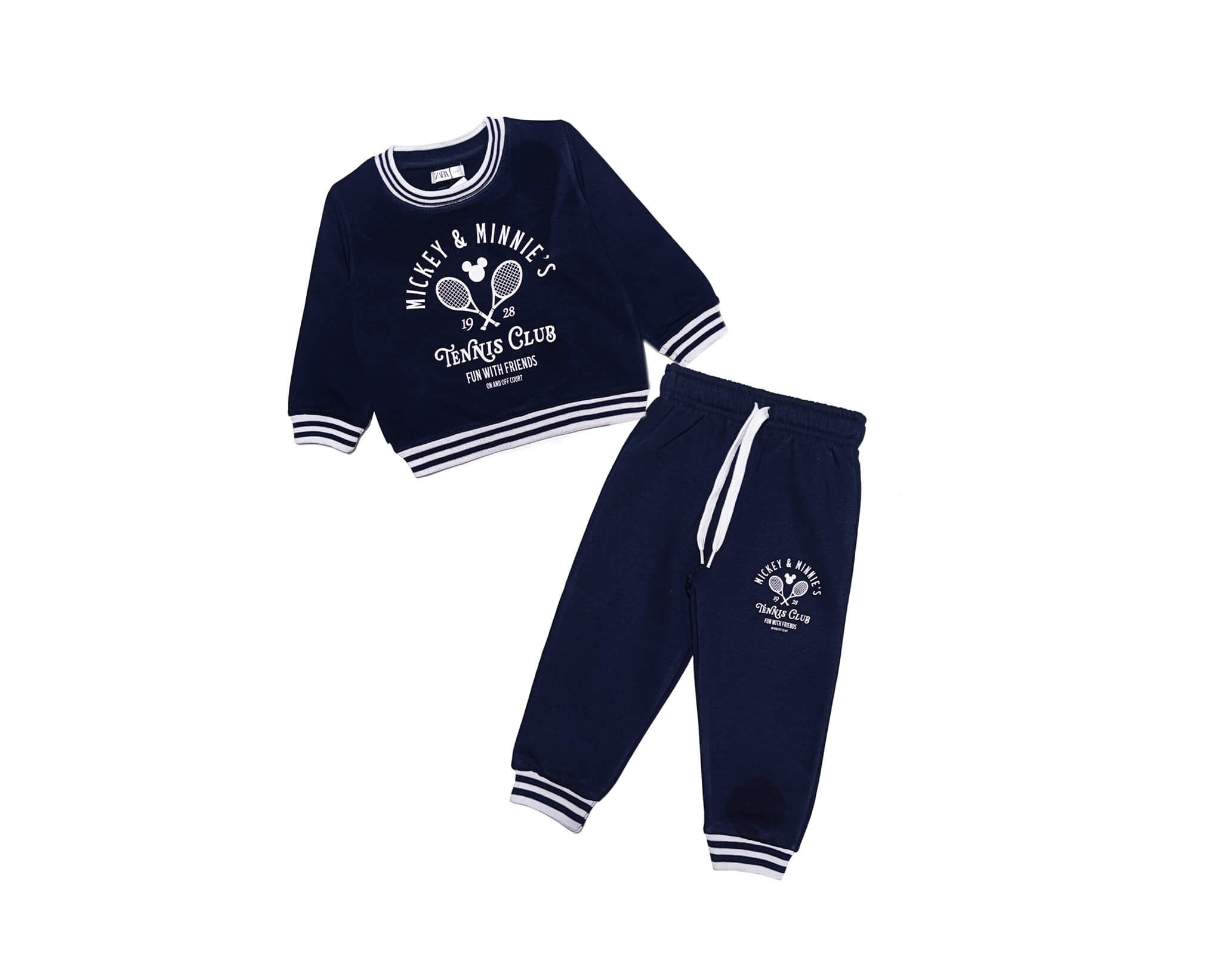 Tennis Club Fleece Tracksuit -Navy Blue