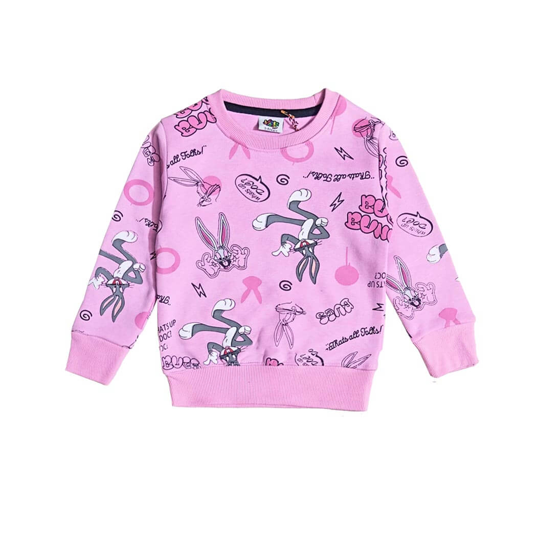 Thats all Folks Bunny Fleece Sweatshirts - Pink