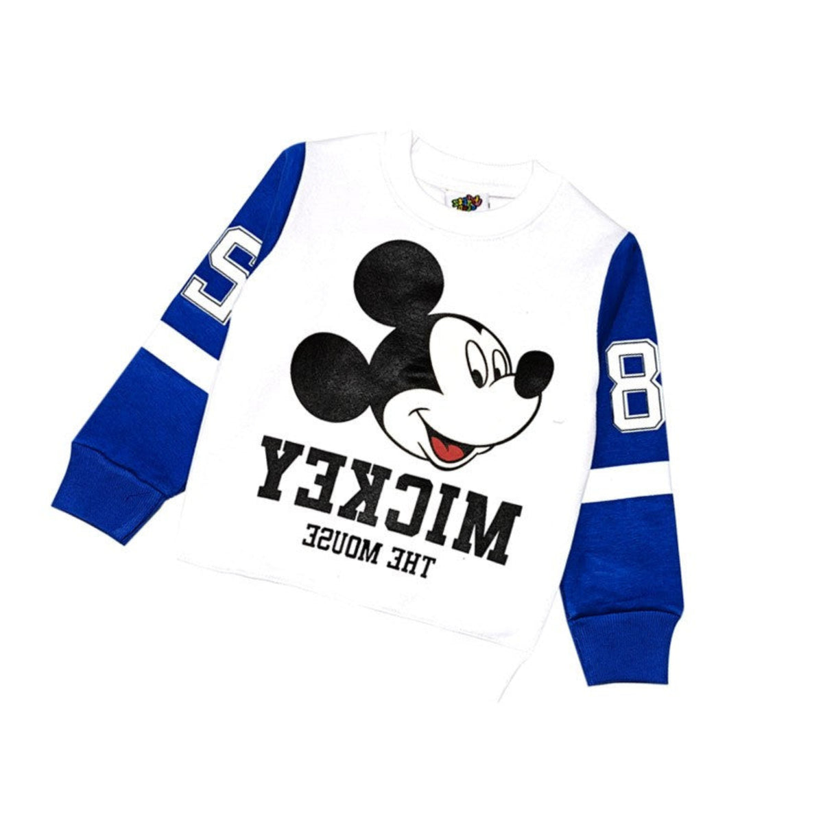 The Mouse 28 Fleece Sweatshirt - Royal Blue & White