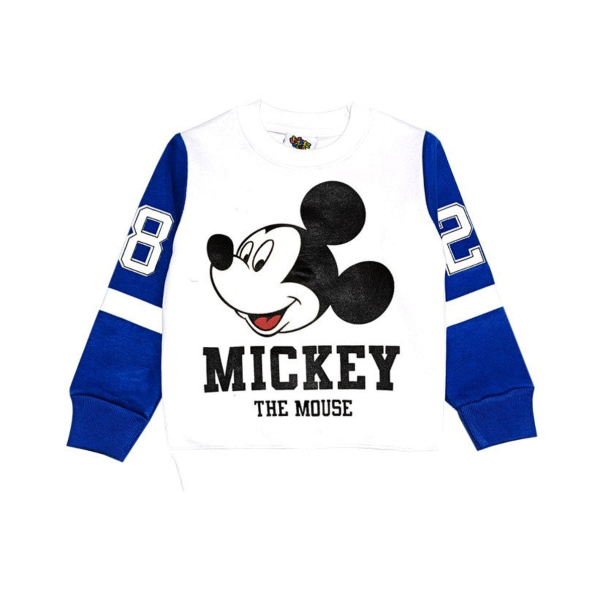 The Mouse 28 Fleece Sweatshirt - Royal Blue & White
