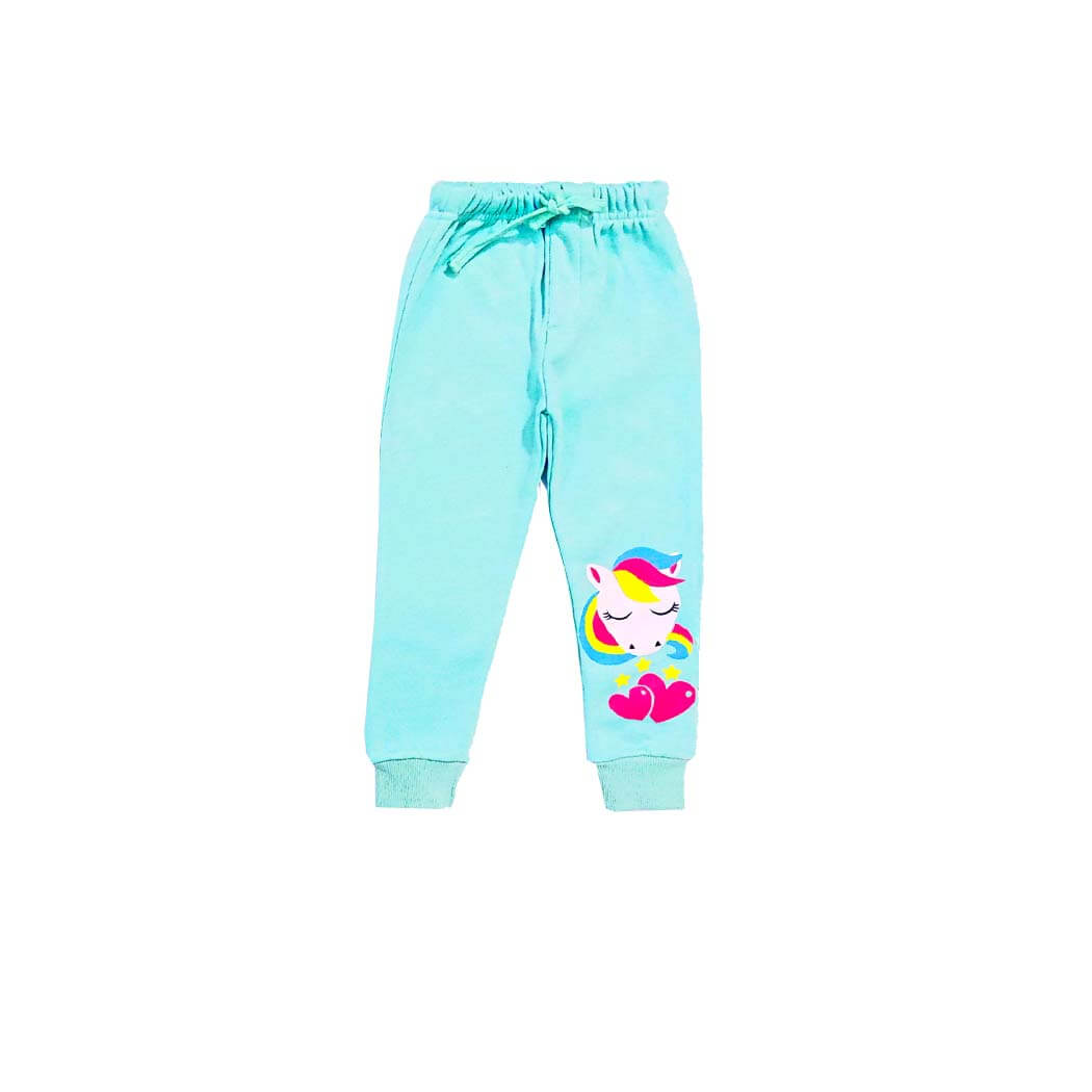 Three Stars Unicorn Fleece Trouser - Sea Green