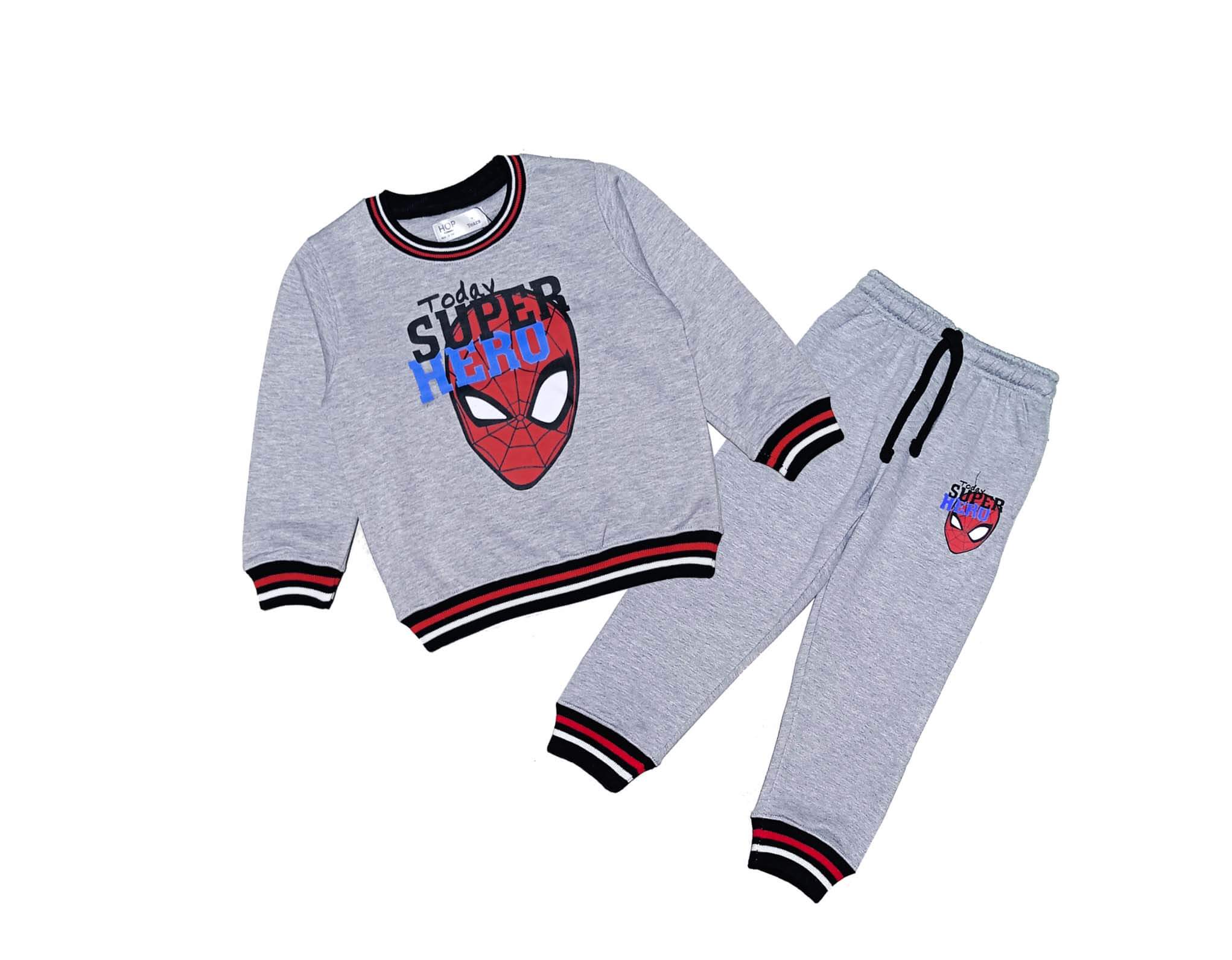 Today Super Tipping Rib Fleece Tracksuits - Grey