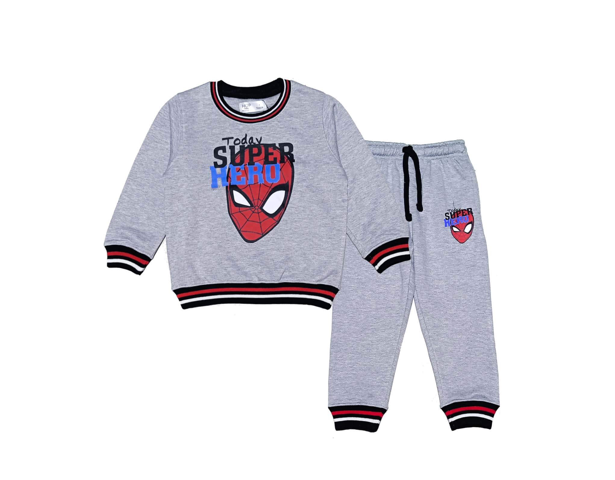 Today Super Tipping Rib Fleece Tracksuits - Grey