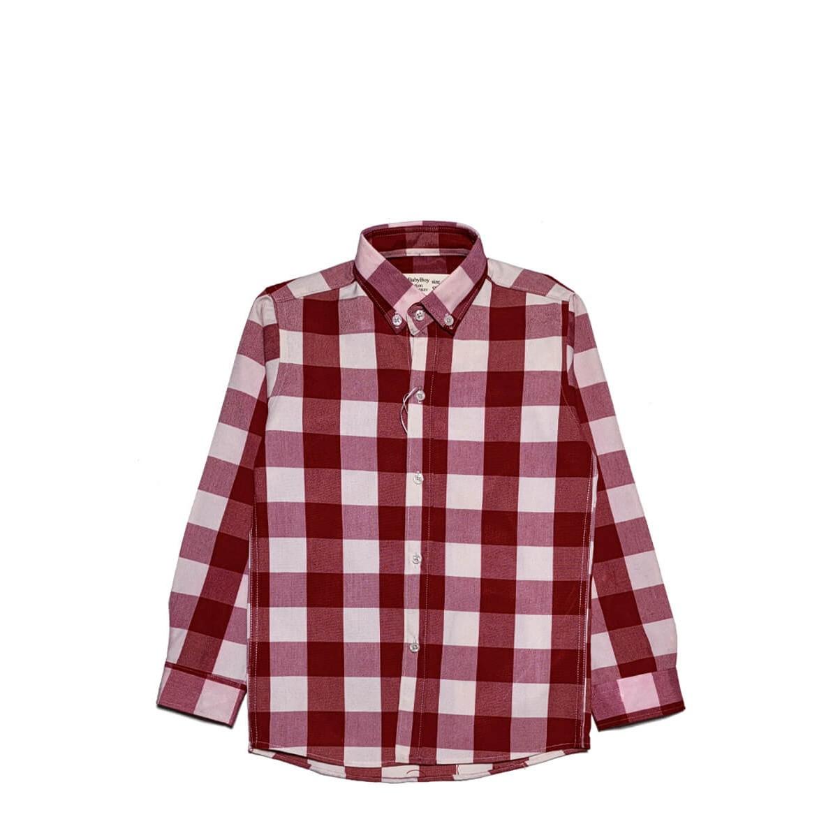 Trending Red Plaid Casual Shirt-Red White-1