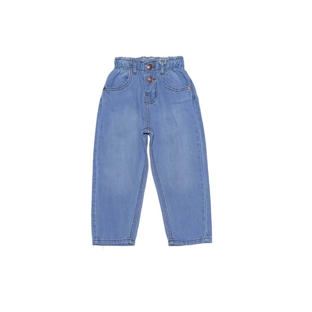 Trendy Beggy Elastic Waist Light Stretchable Pent - Sky Blue