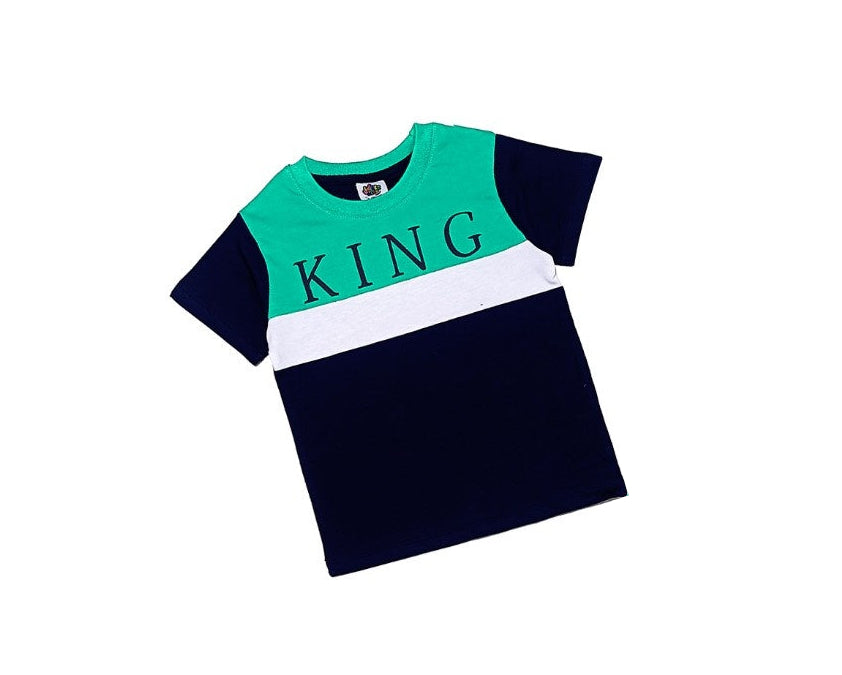 Trendy Panel King Tee Shirt - Black