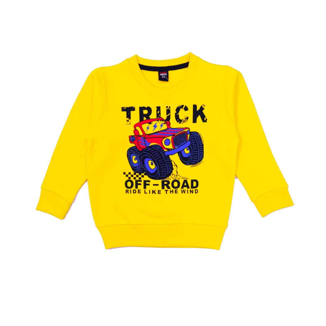 Truck Off Road Fleece Sweatshirt - Yellow