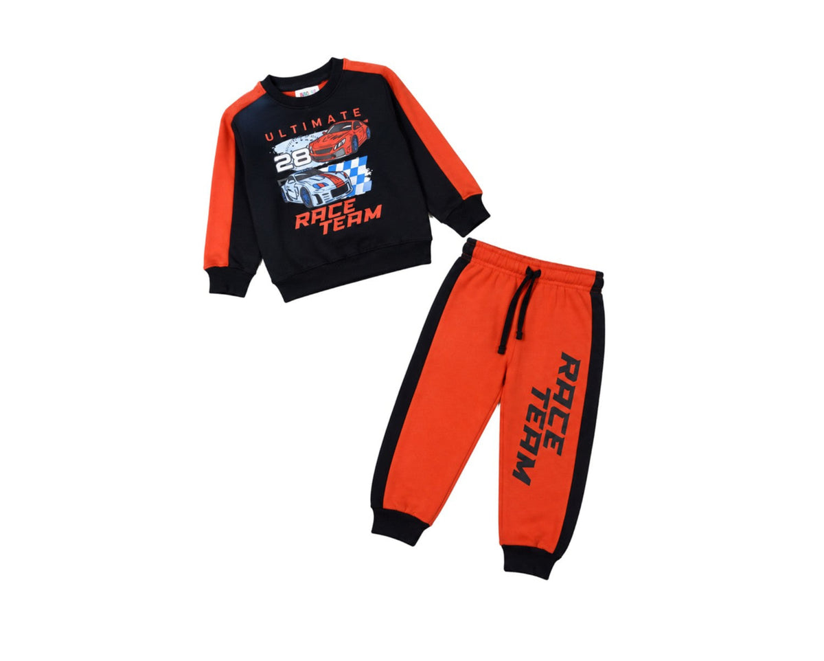 Ultimate Race Team 28 Fleece Tracksuit - black & Orange