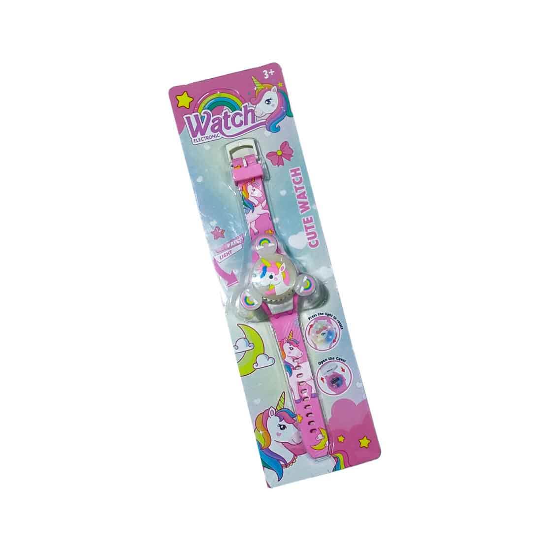 UnicornSpin Dial with Light Watch - Pink