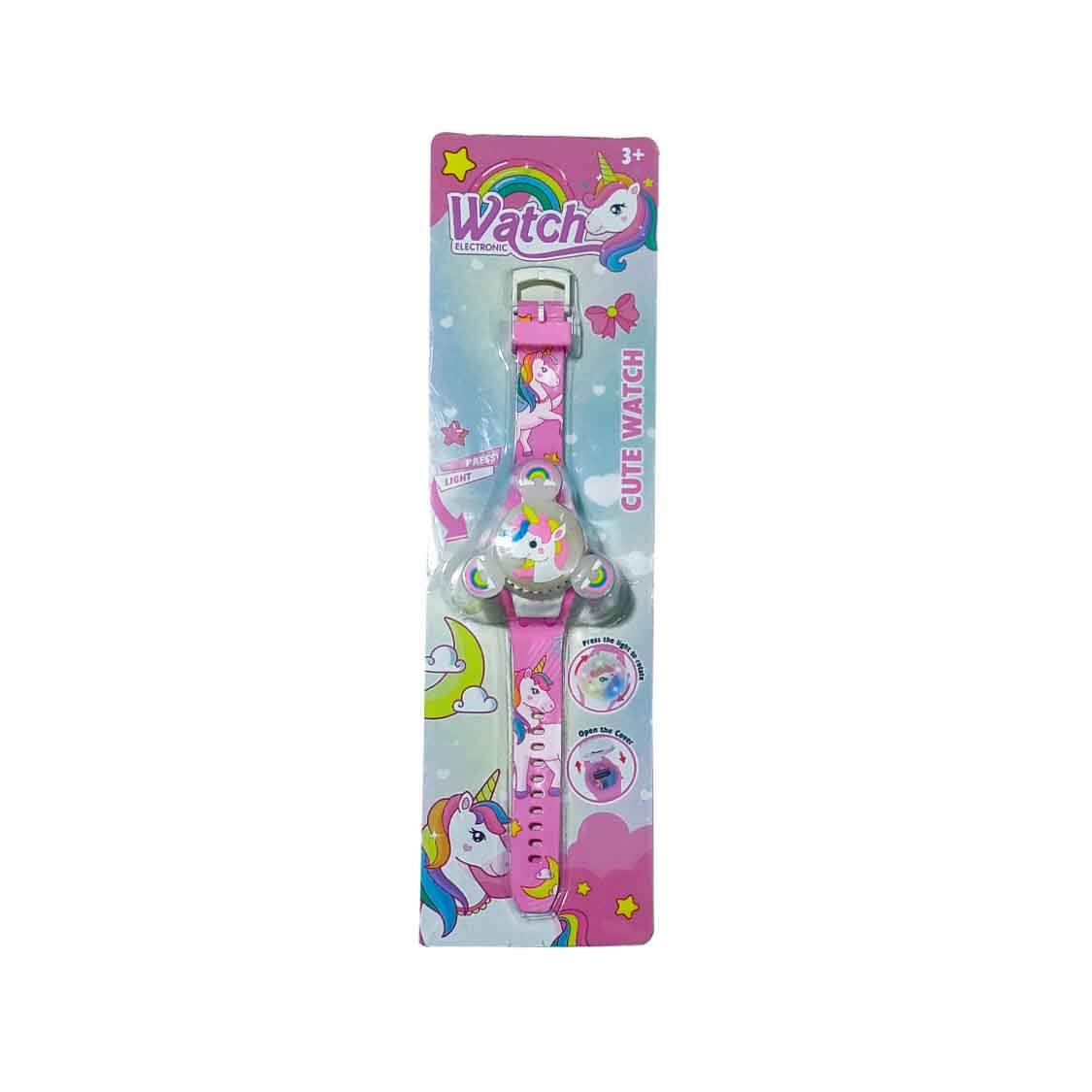 UnicornSpin Dial with Light Watch - Pink