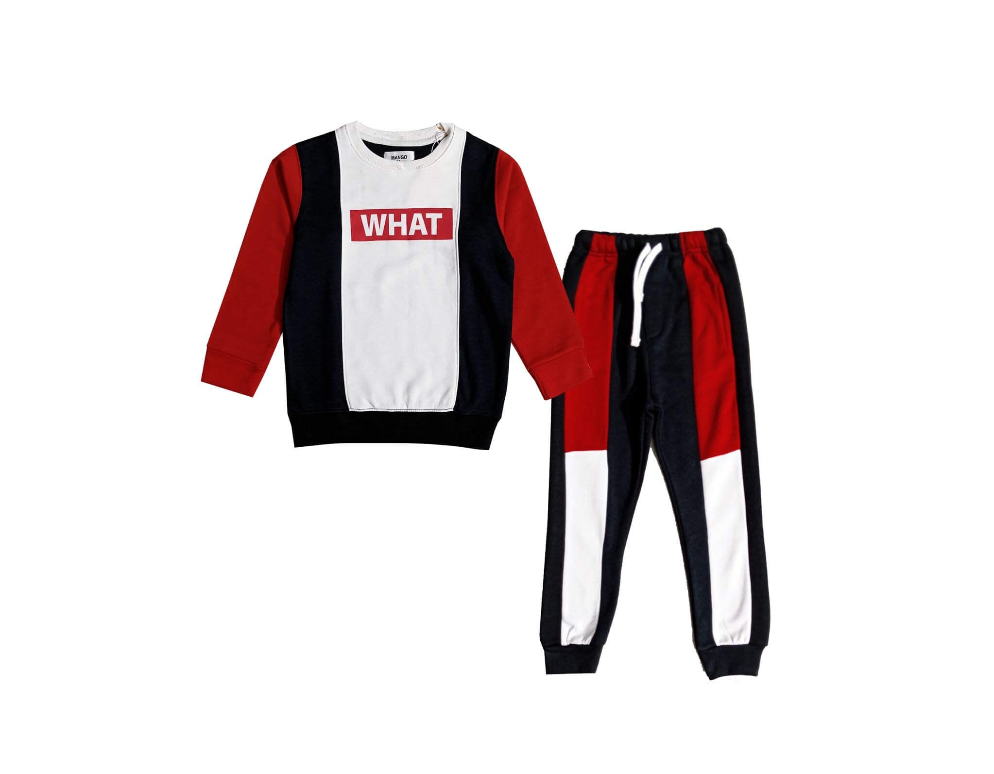 Unique Penals Style Fleece Tracksuits - White Black &amp; Red
