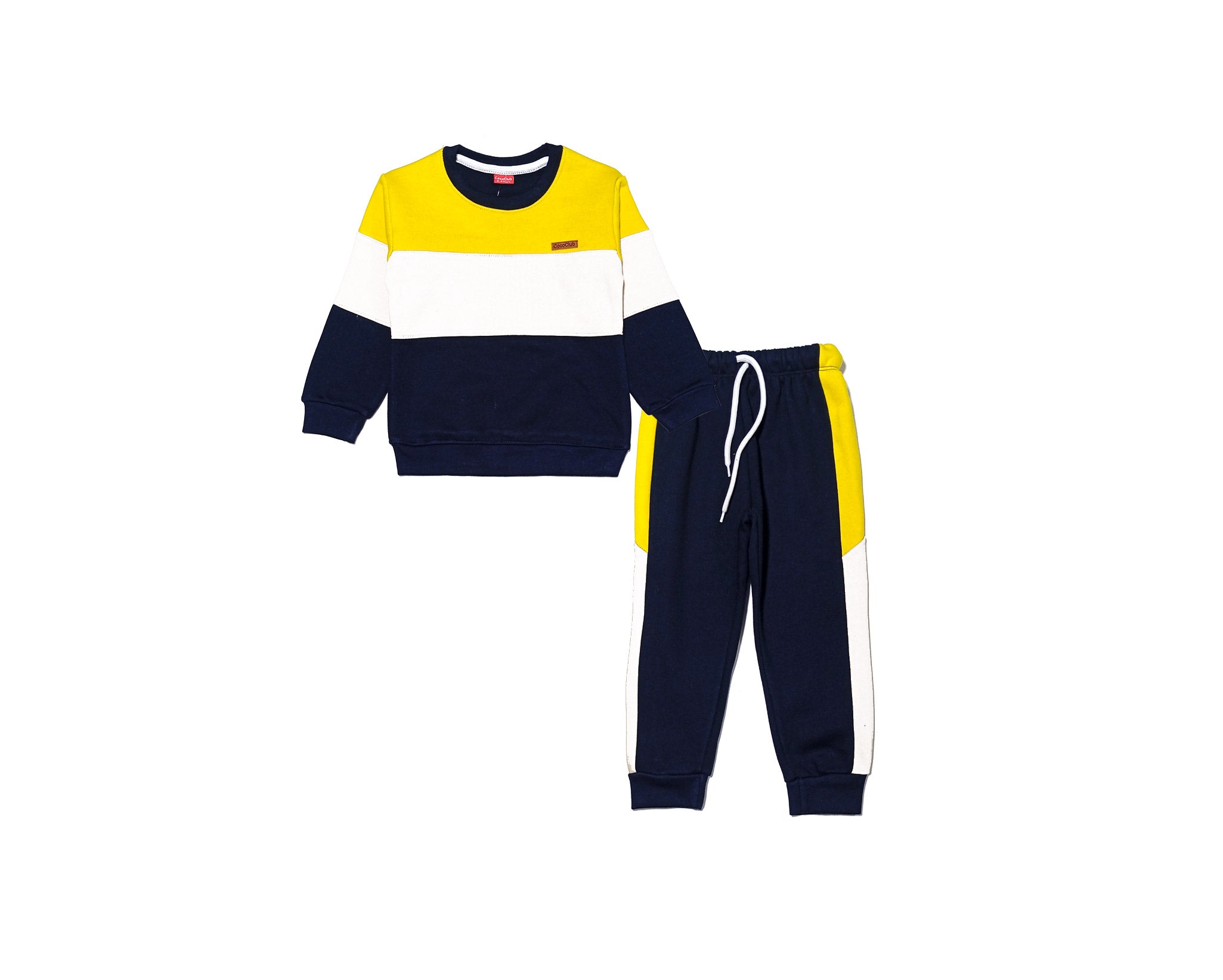 Always Trendy Pennal Tracksuit - Yellow White Black