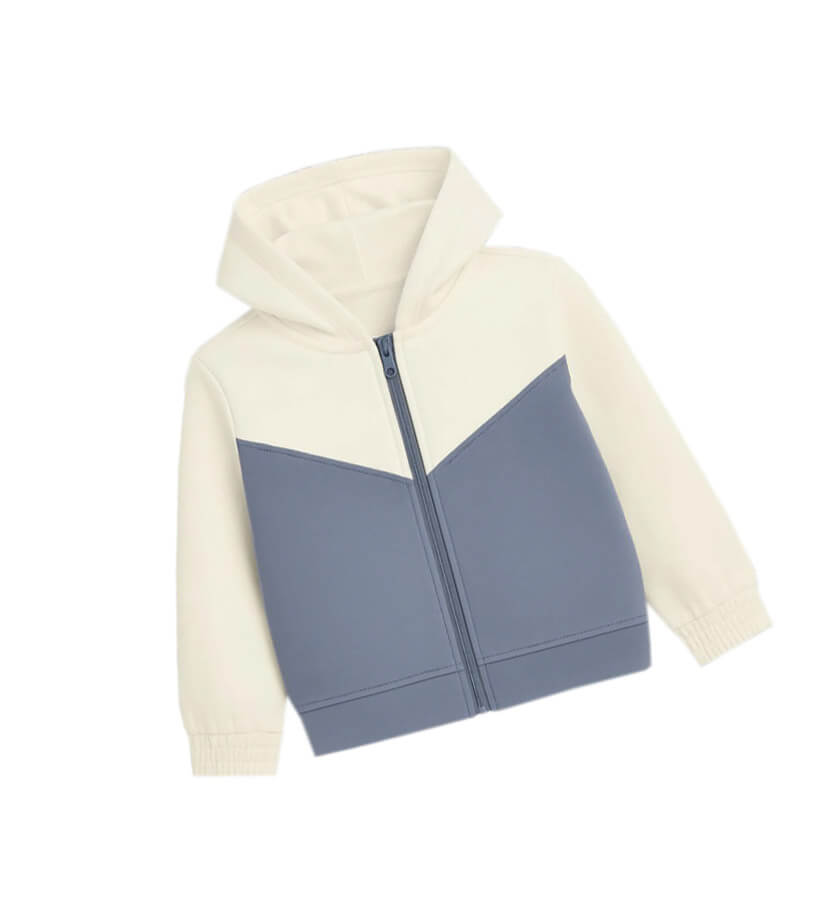 V Cross Pennal Short Body Fleece Boys Hood -White