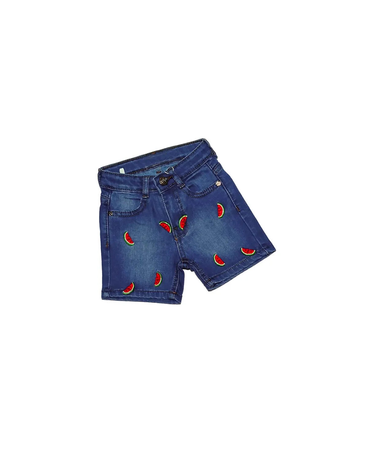 Watermelon Pie Denim Shorts - Mid Blue