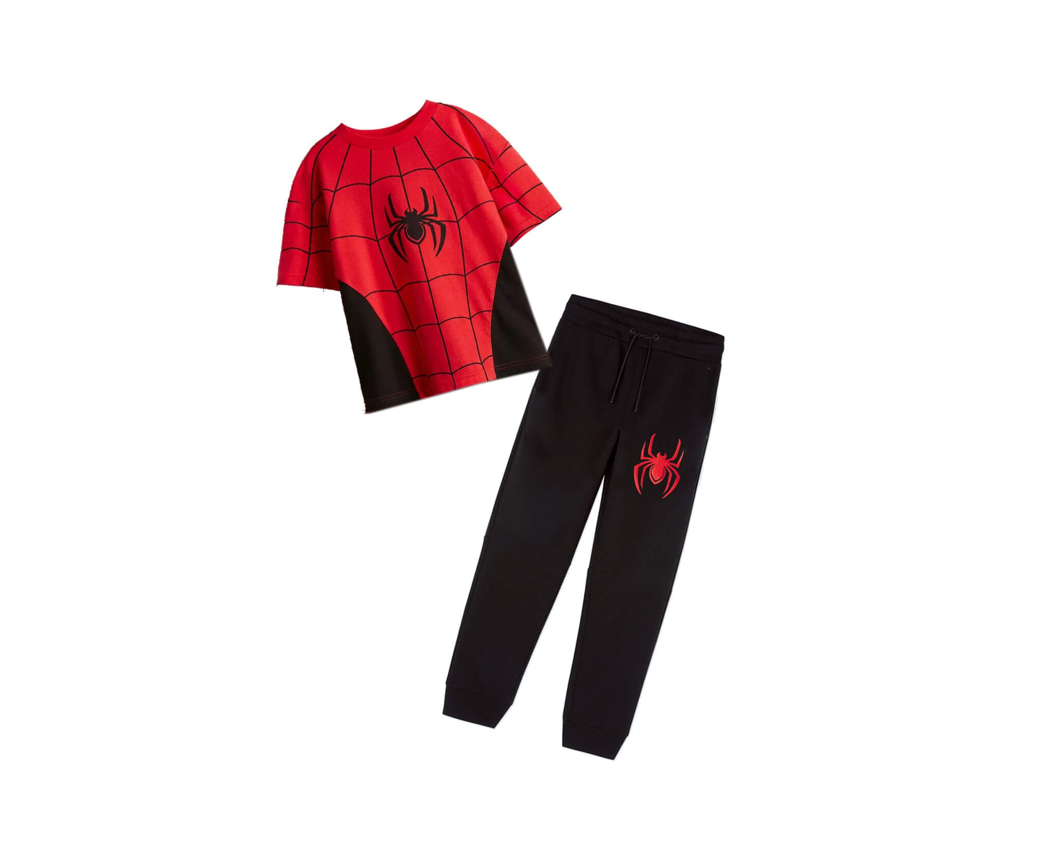 Web Warrior Tee &amp; Trouser - Red &amp; Black