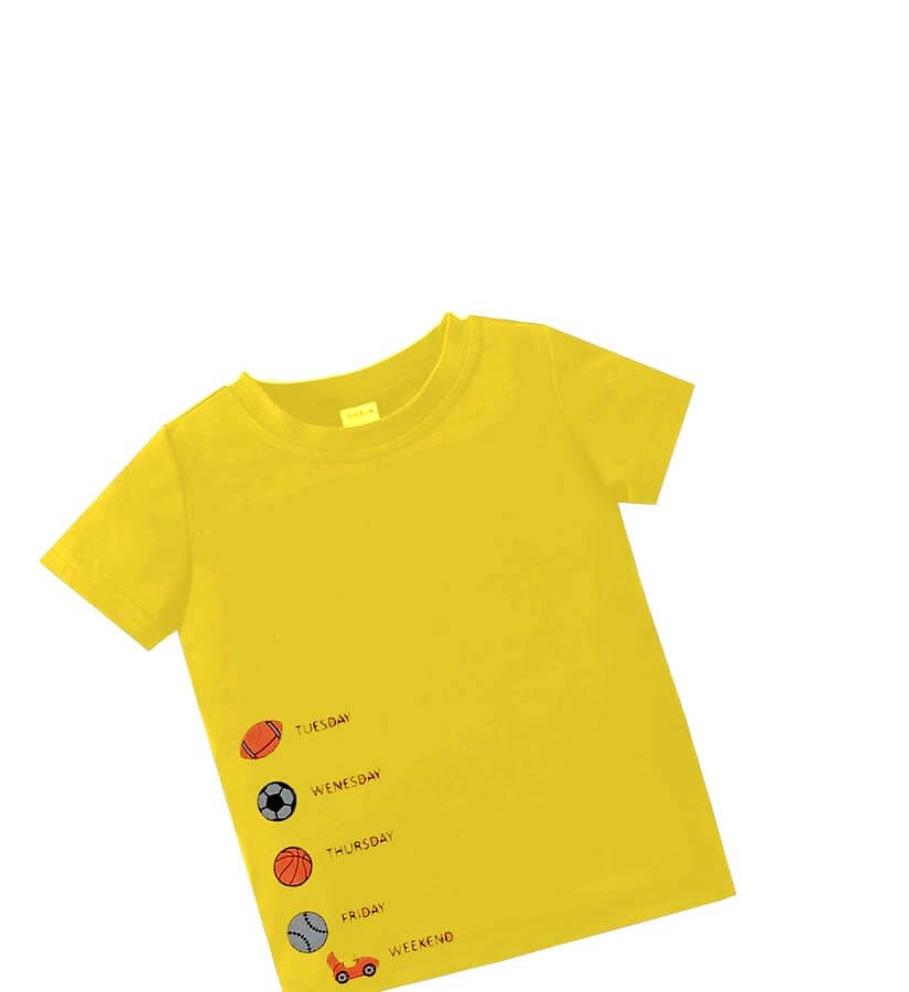 Week Days Tee Shirt - Sunshine Yellow