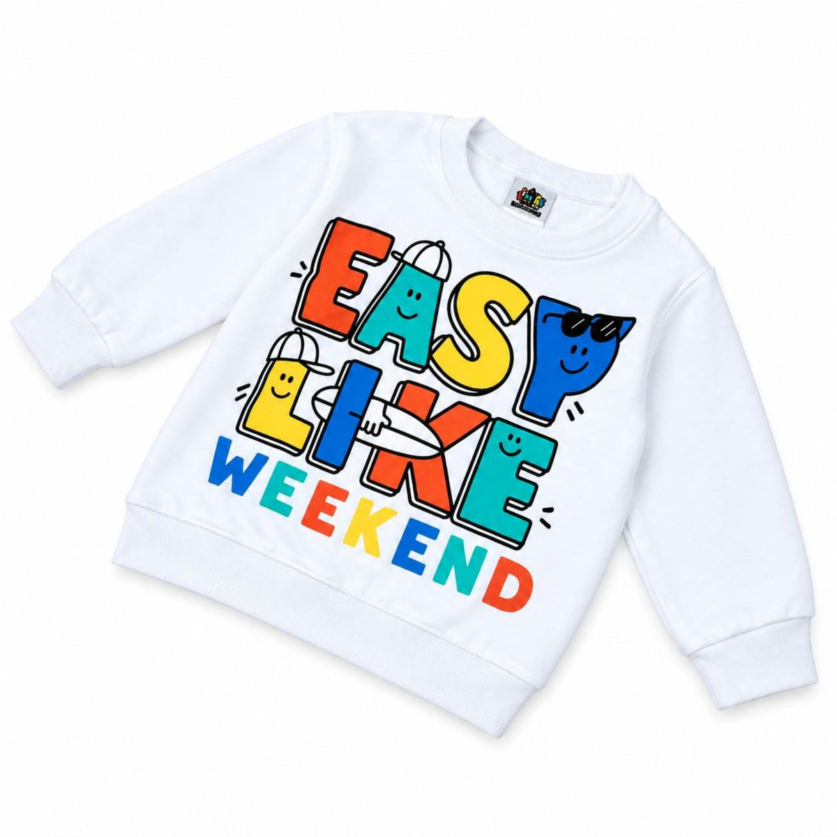 Weekend Easy Like Fleece Sweatshirt - White
