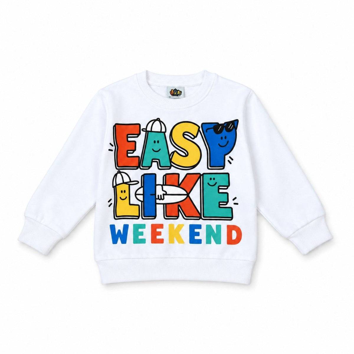 Weekend Easy Like Fleece Sweatshirt - White
