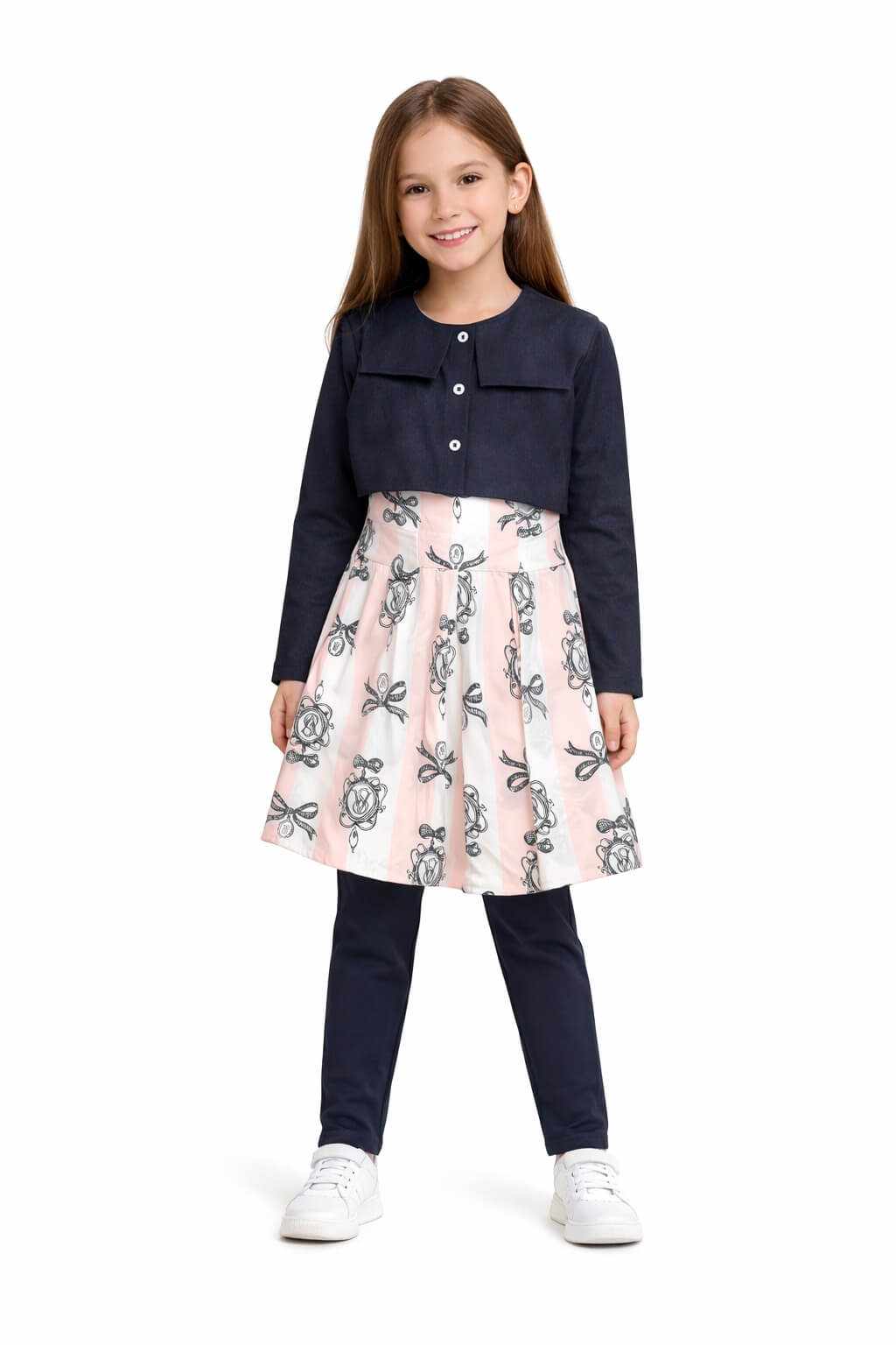 Butterfly Rose Bow 3 Pc Set - Dark Grey