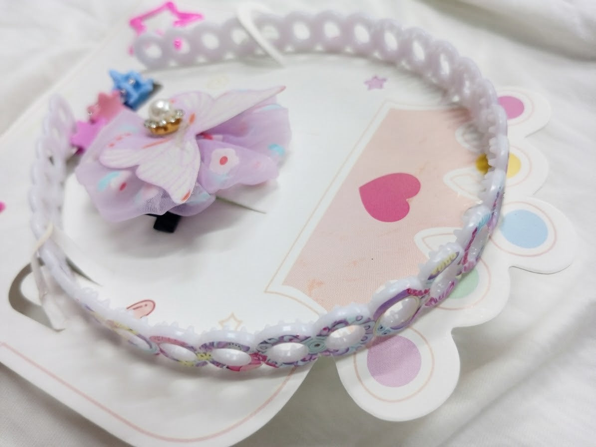 Butterfly Hair Band and Clip Set