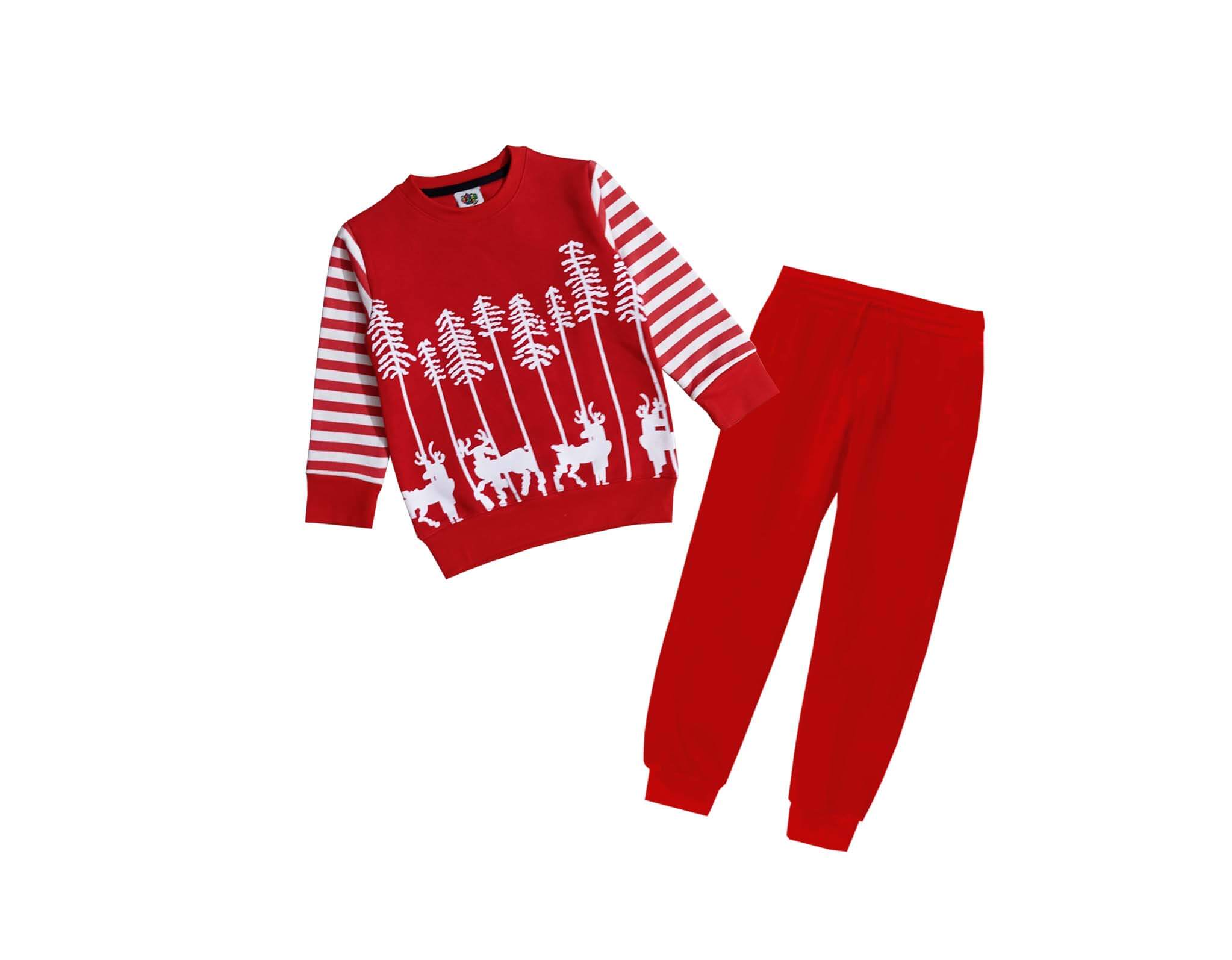 White Stag Striper Sleeves Fleece Tracksuit - Red