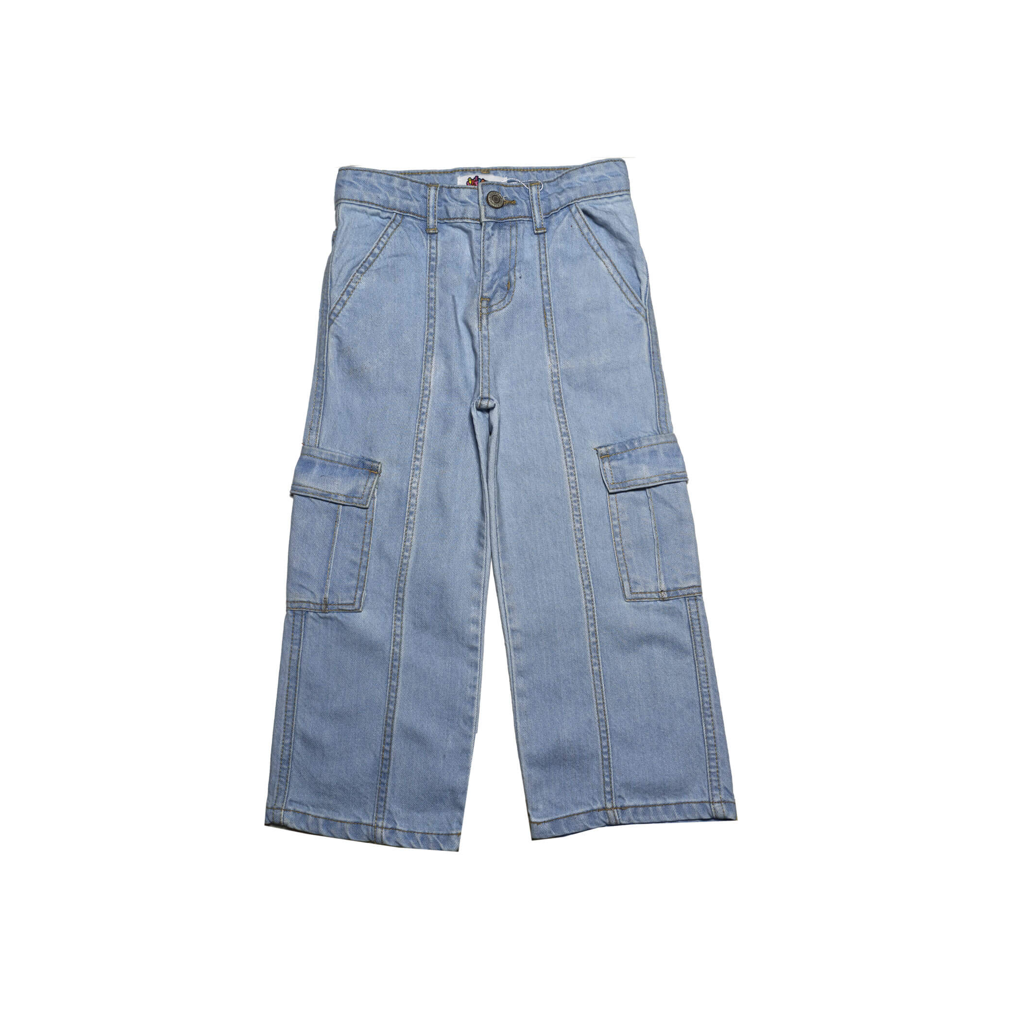 Wide Leg Fasion Denim Pant - Sky Blue