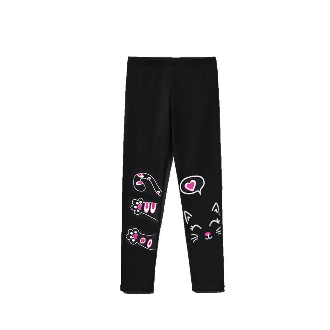 Wild Cat Premium Lycra Tights For Girs - Black