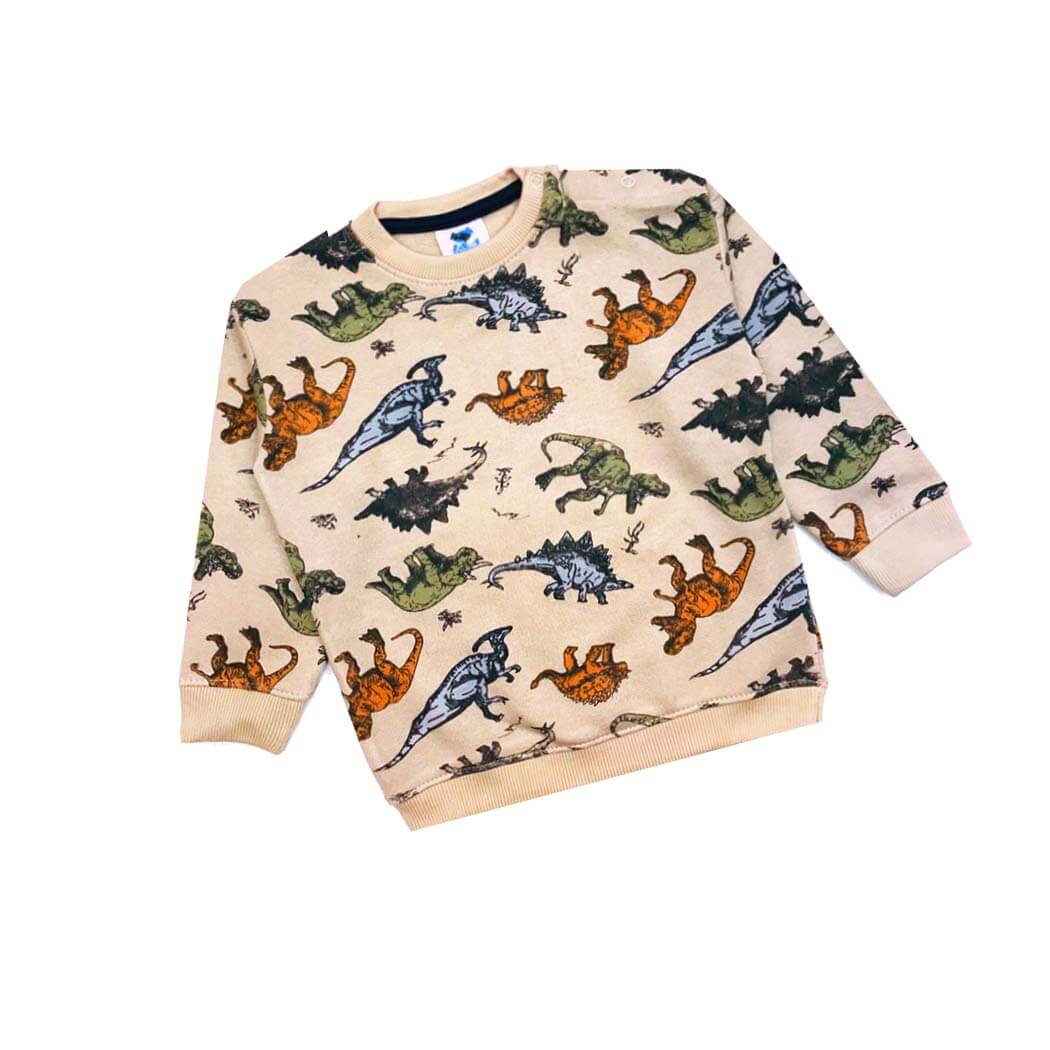 Wild Dinoes World Light Fleece Sweatshirt - Skin