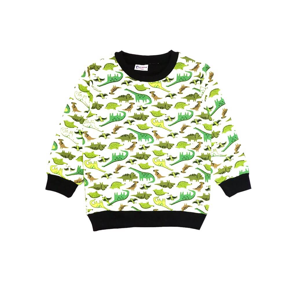 Wild Animals Fleece Sweatshirts - White