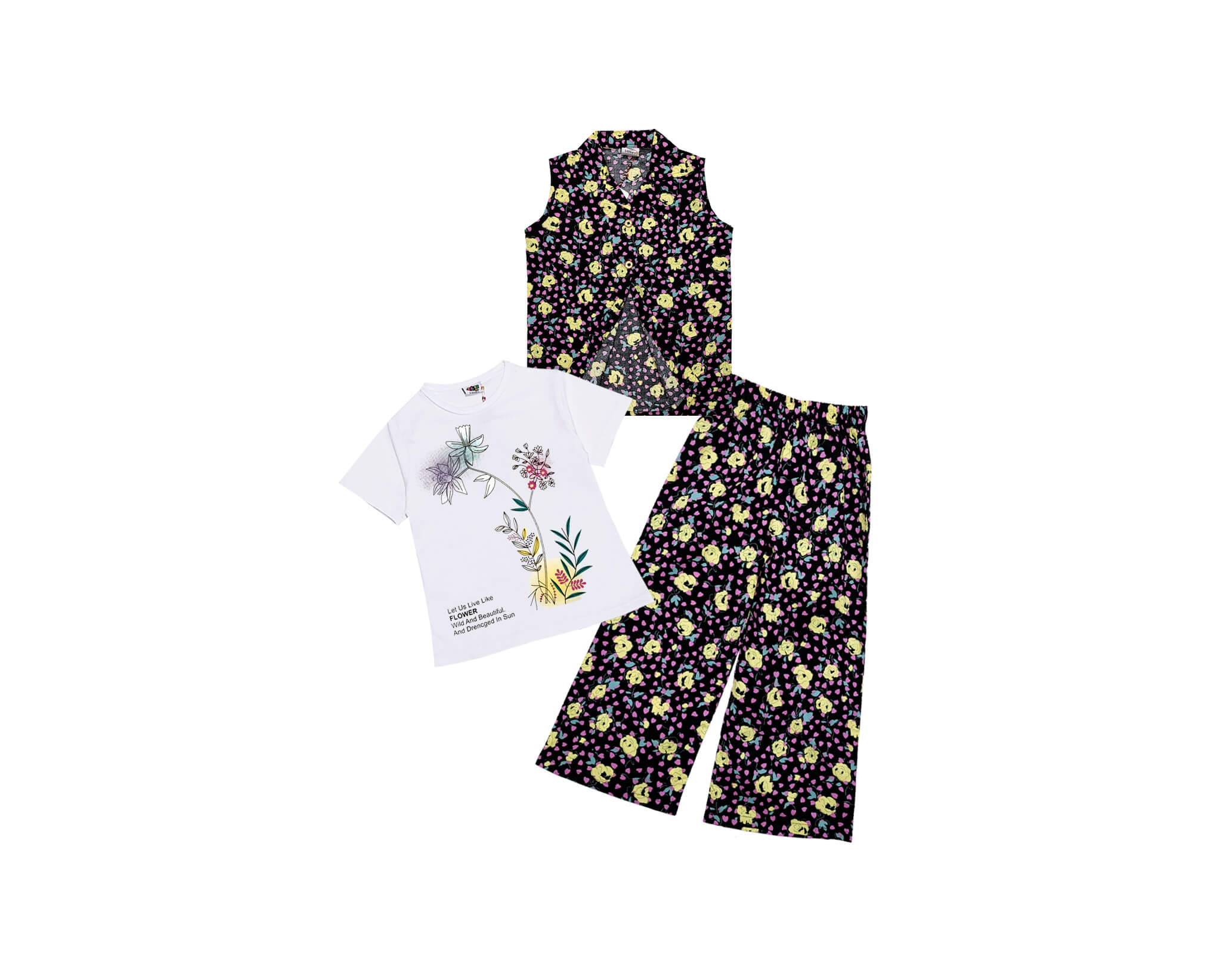 Wild_BeautifulFlowers3PcFlapperTrouser-Yellow_Black_1