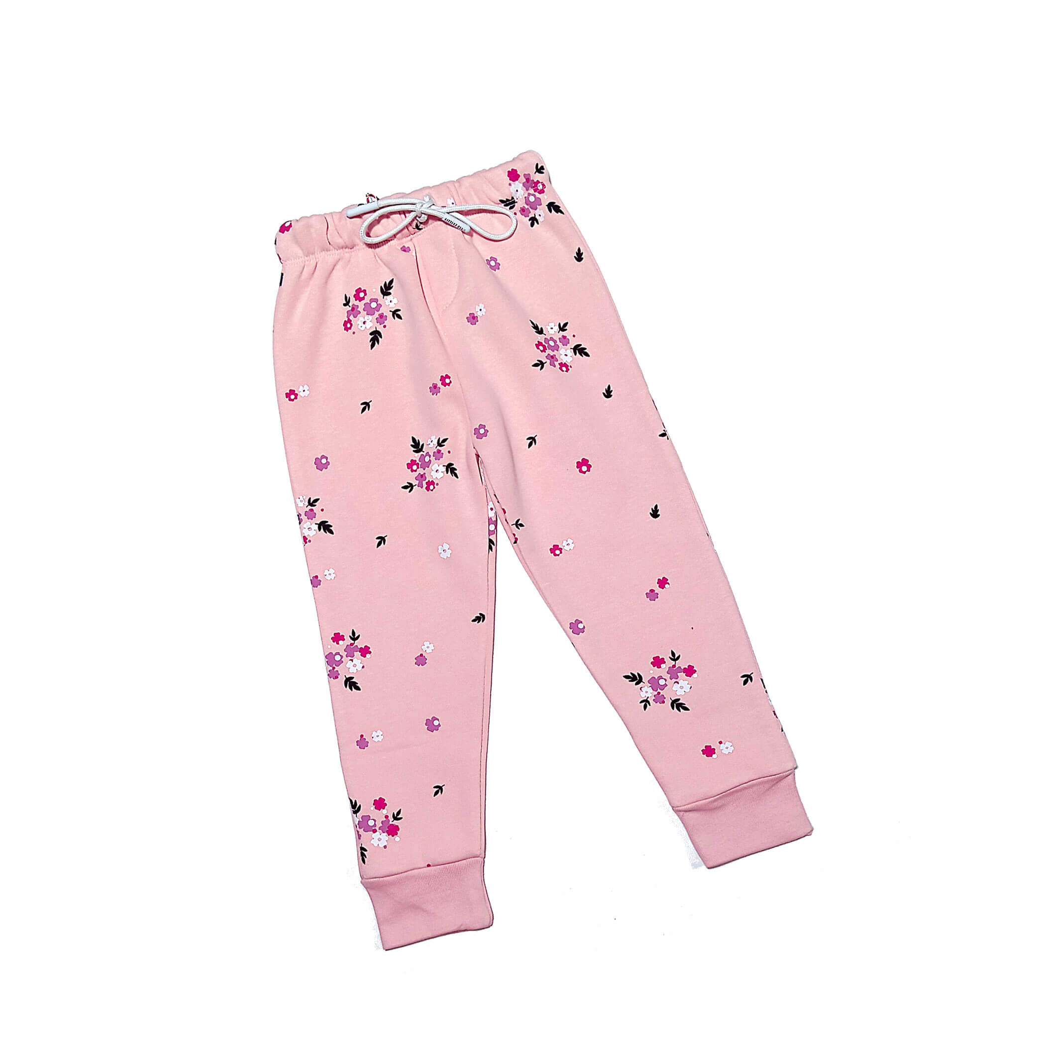Winter Florals Fleece Trouser - peach